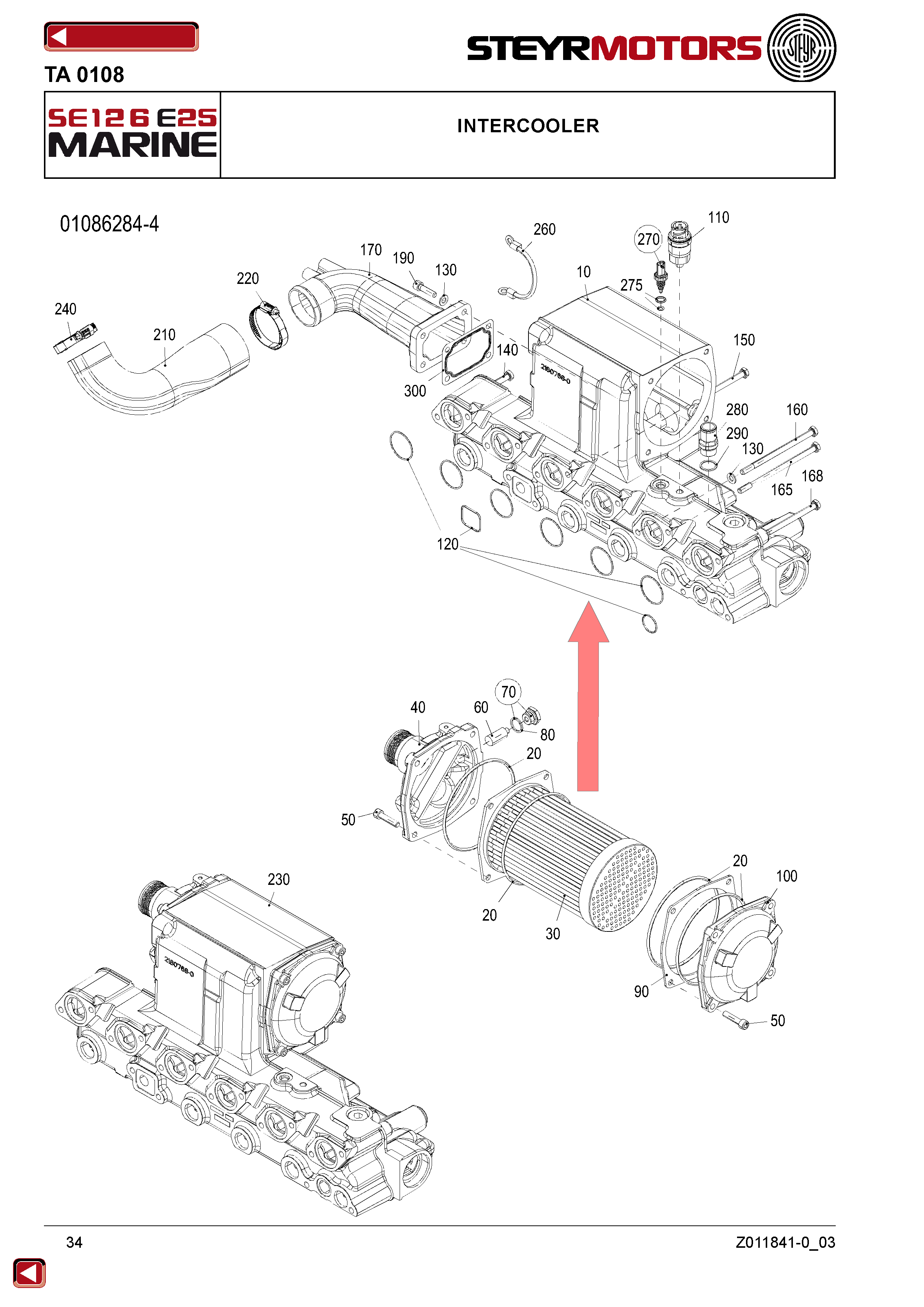 Intercooler exploded view