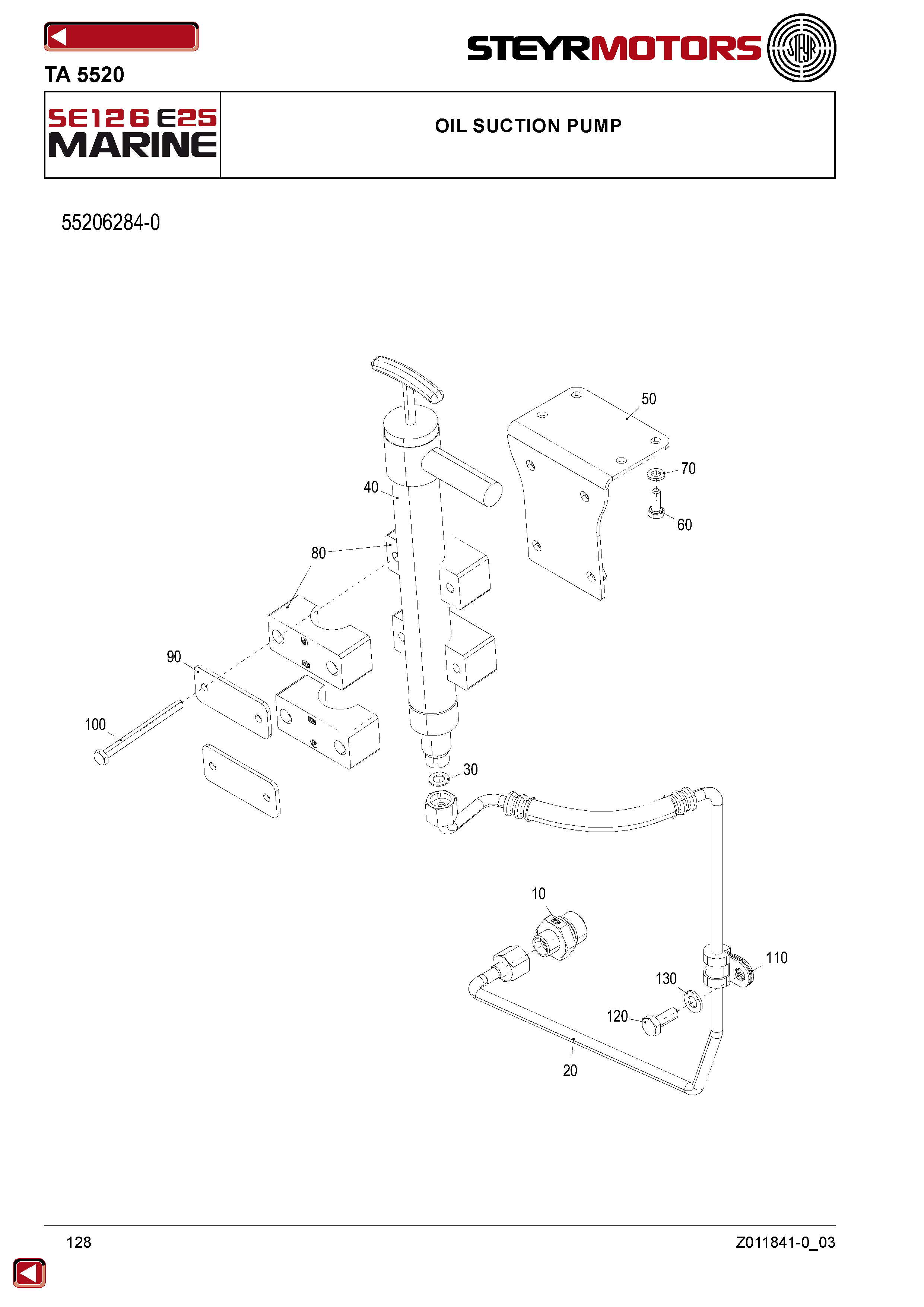 Oil Suction Pump exploded view