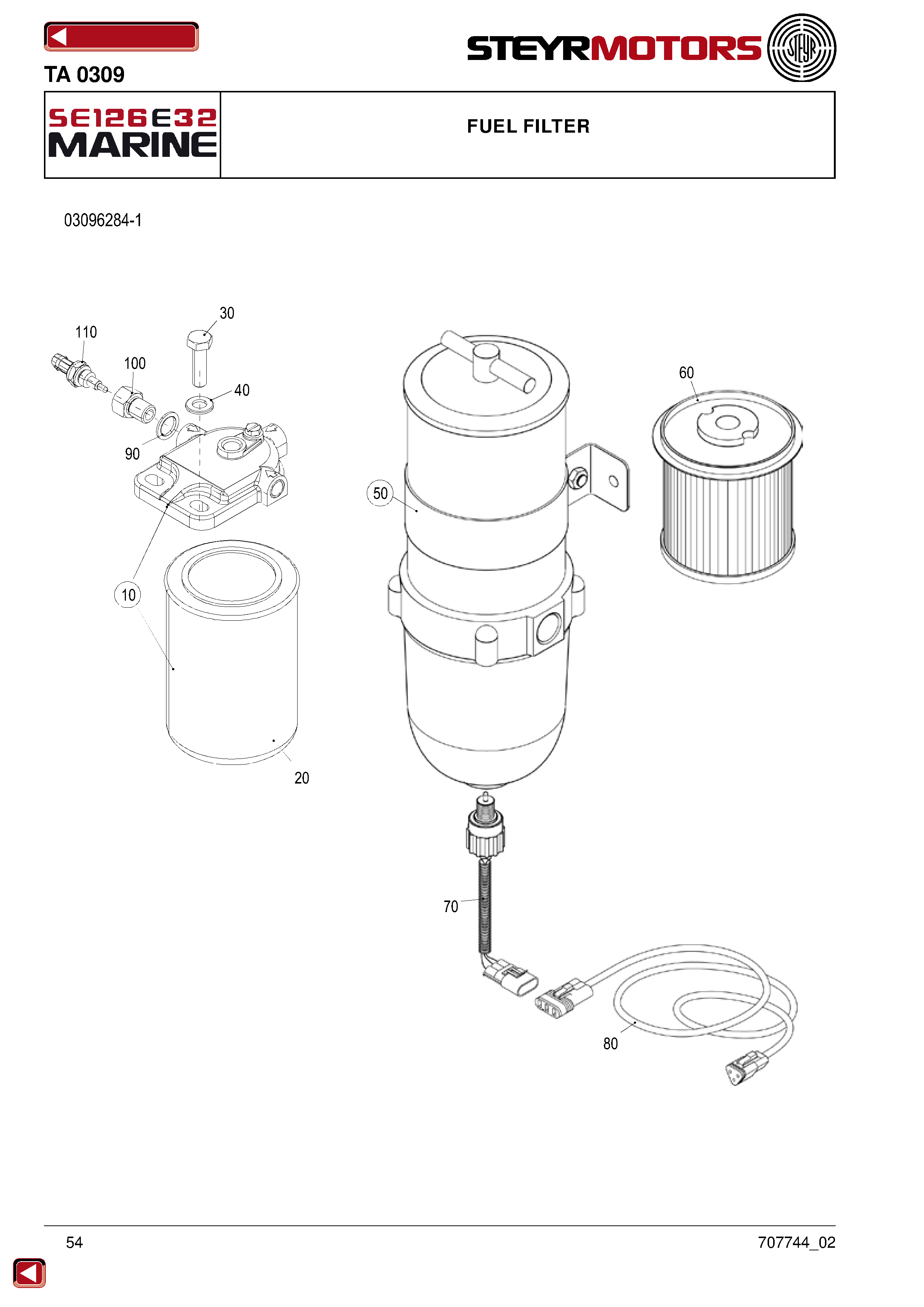 Fuel Filter exploded view