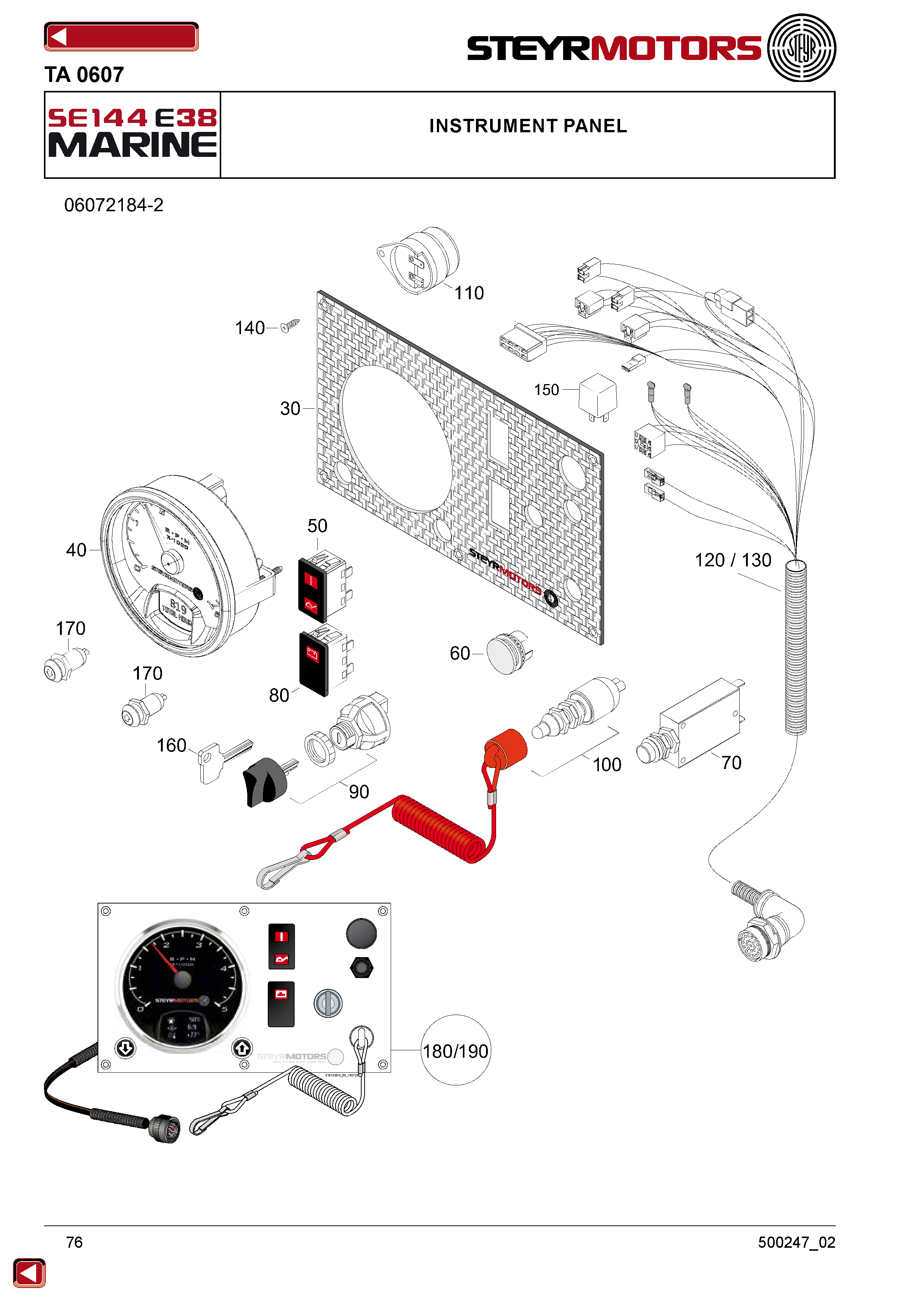 Instrument Panel exploded view