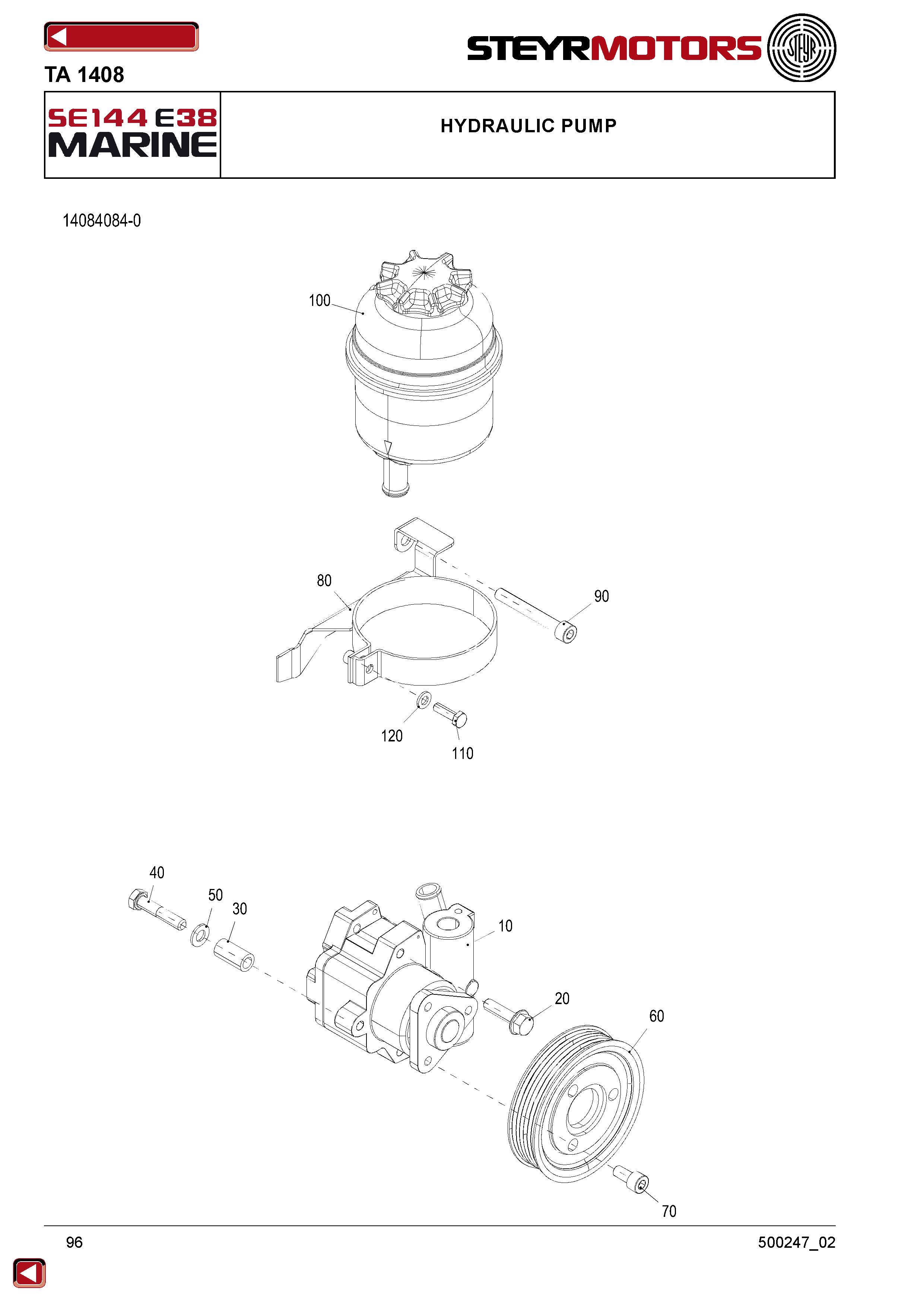 Hydraulic Pump exploded view