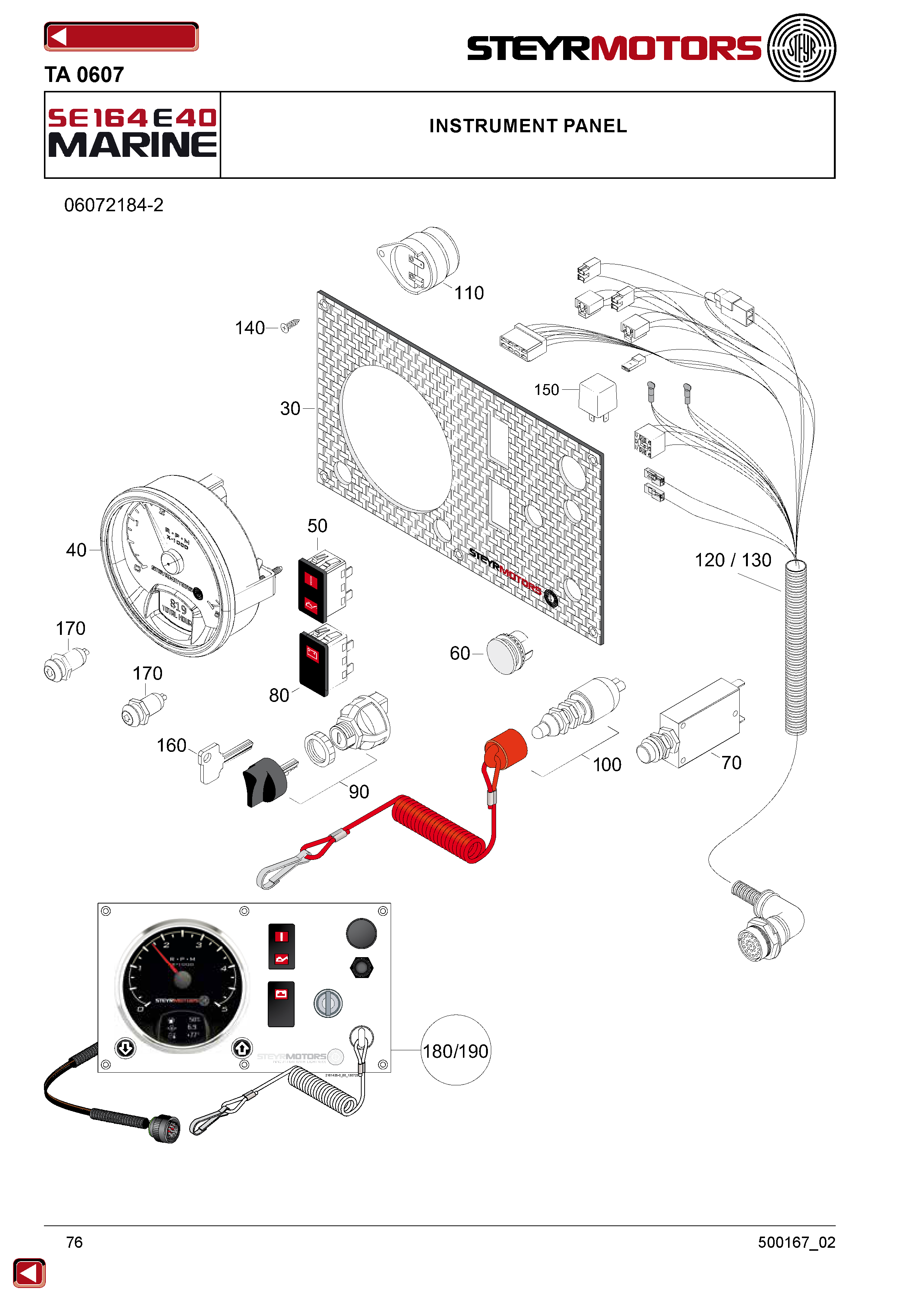 Instrument Panel exploded view