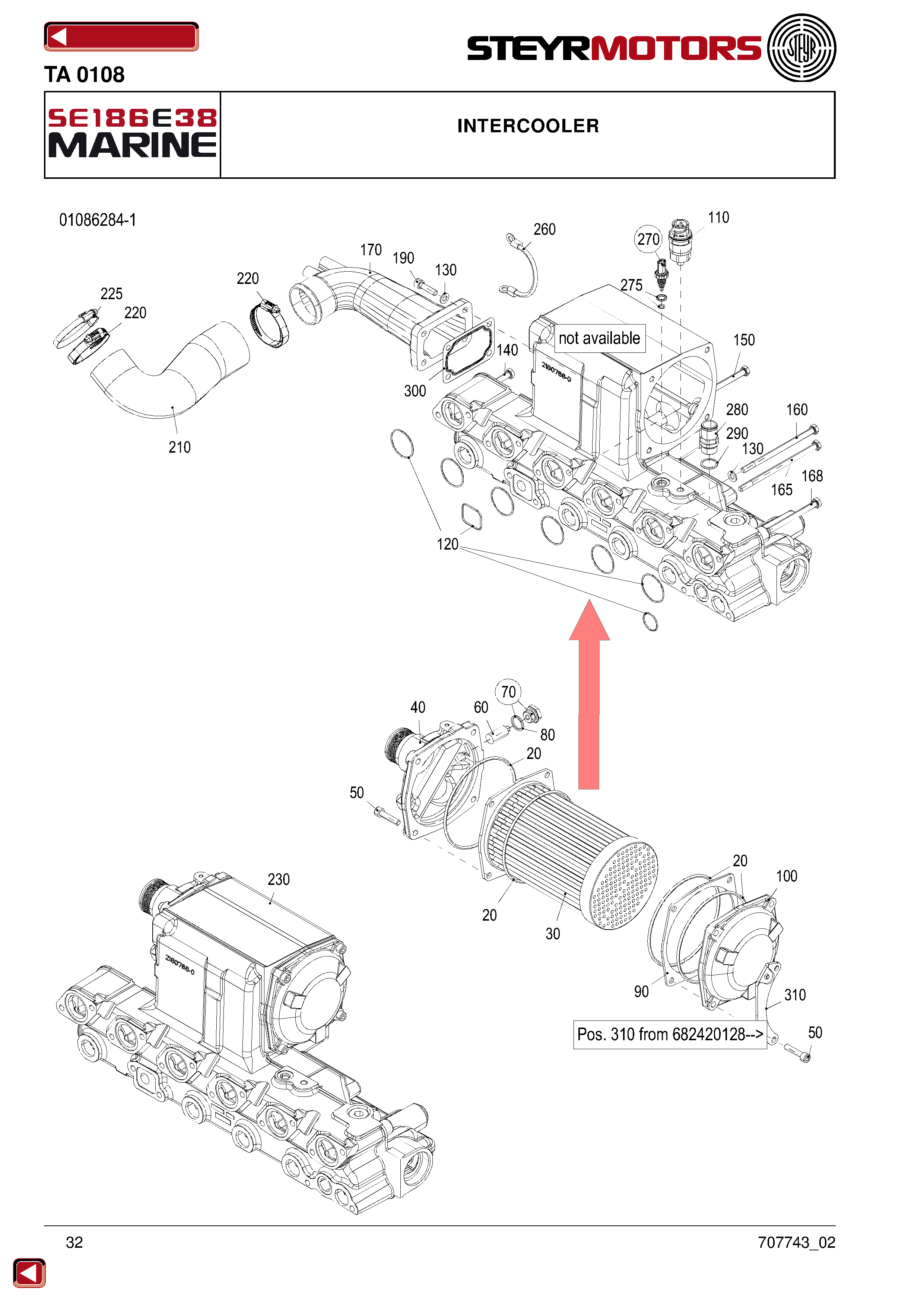 Intercooler exploded view