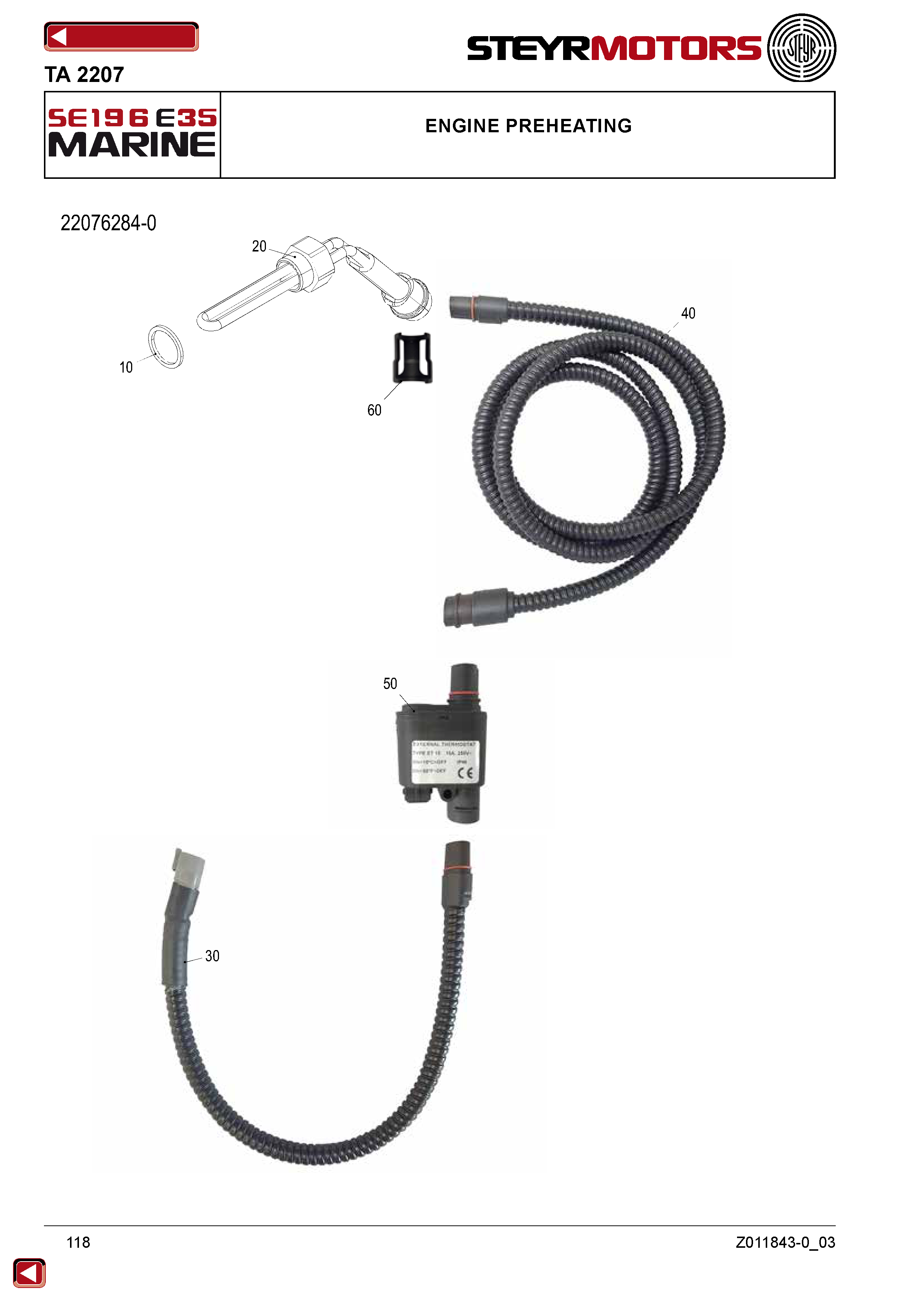 Engine Preheating exploded view