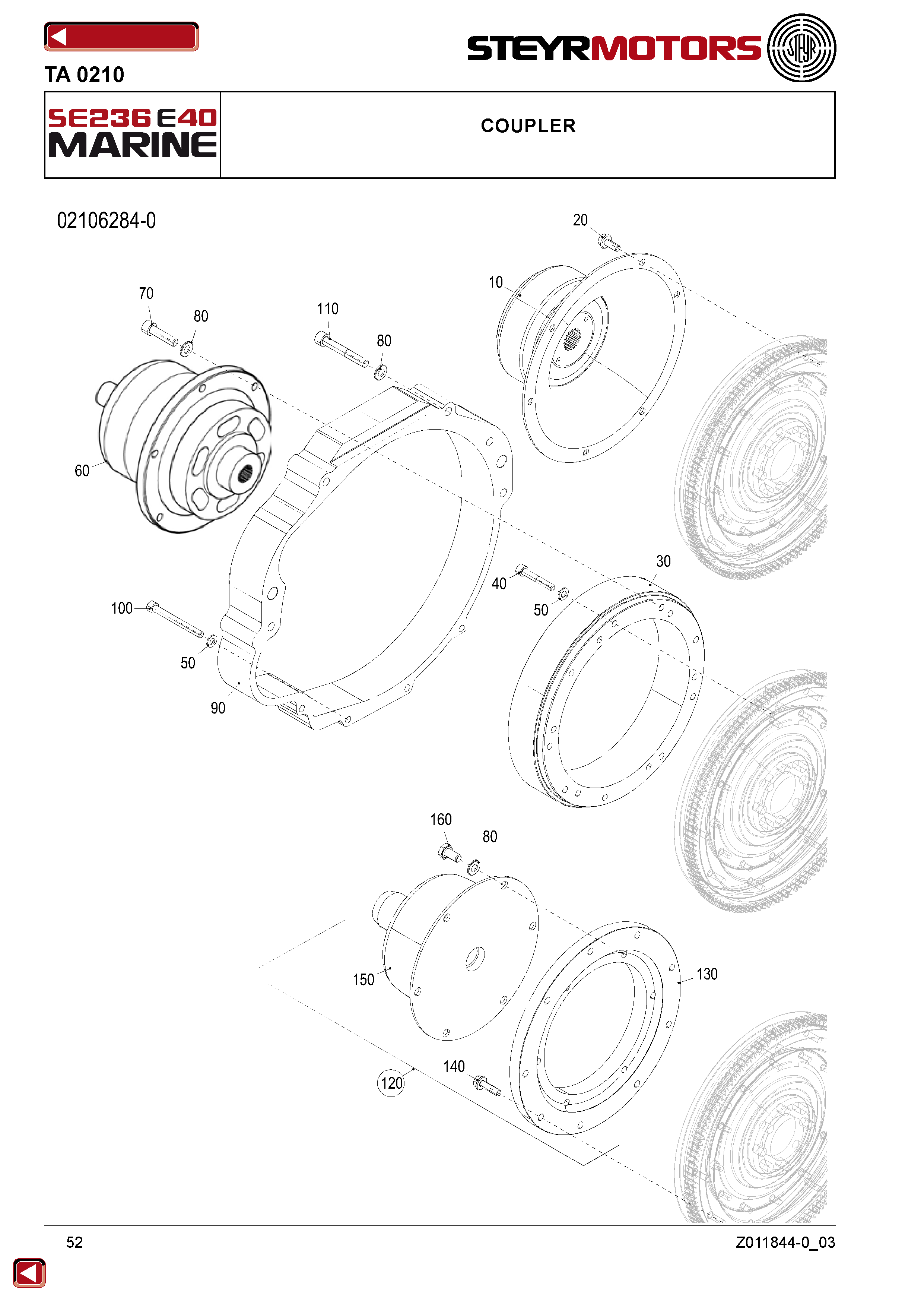 Coupler exploded view