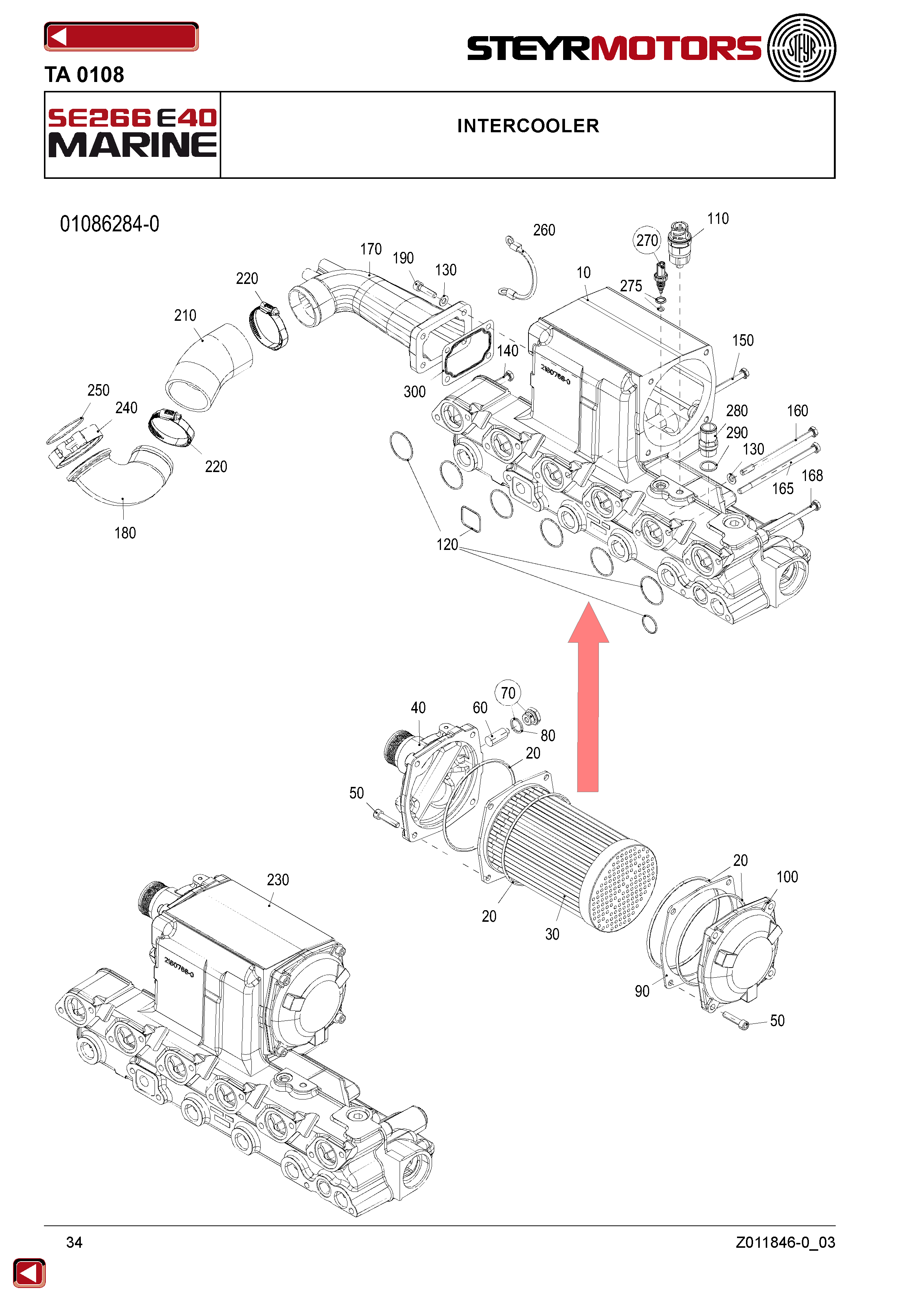 Intercooler exploded view