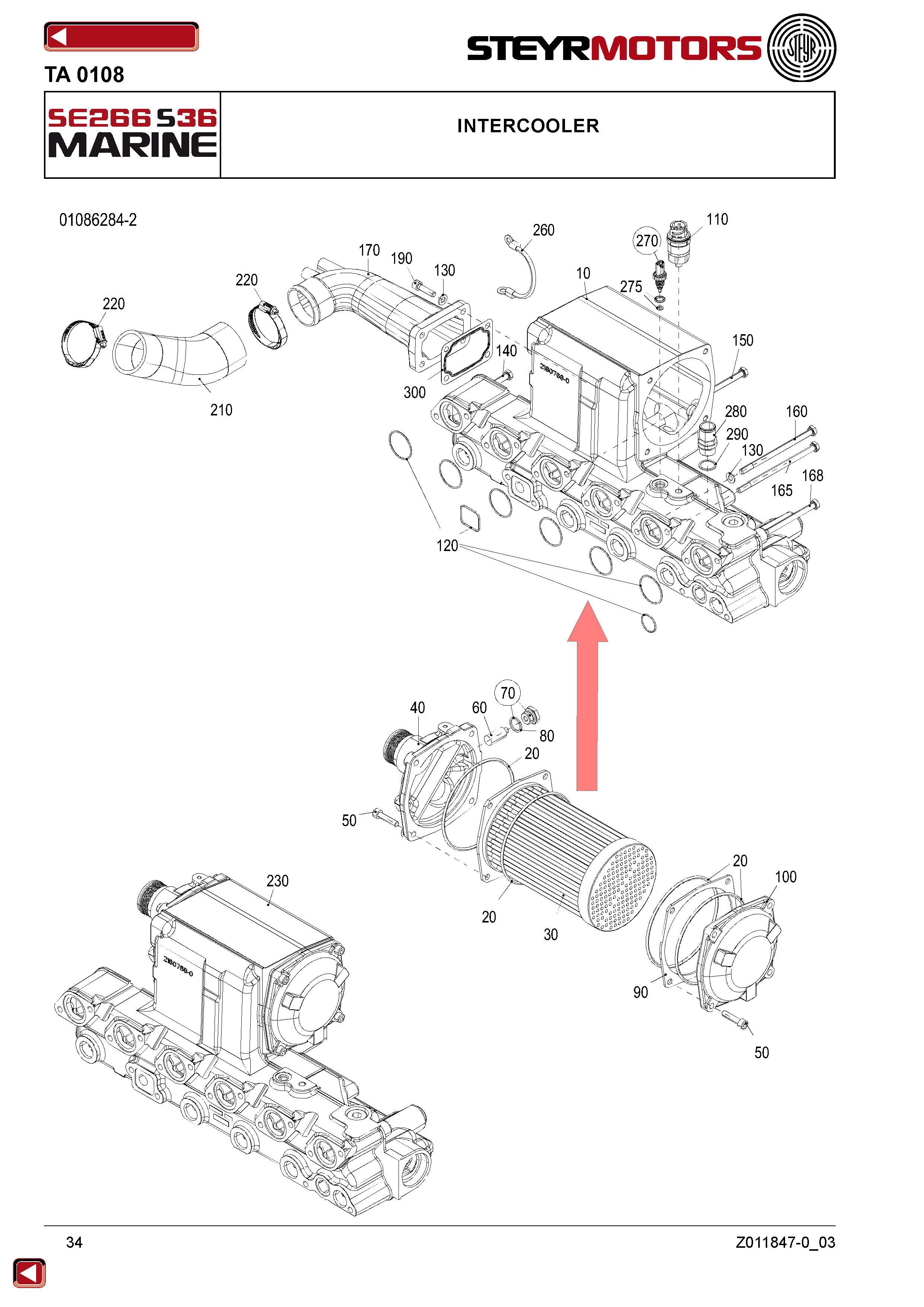 Intercooler exploded view
