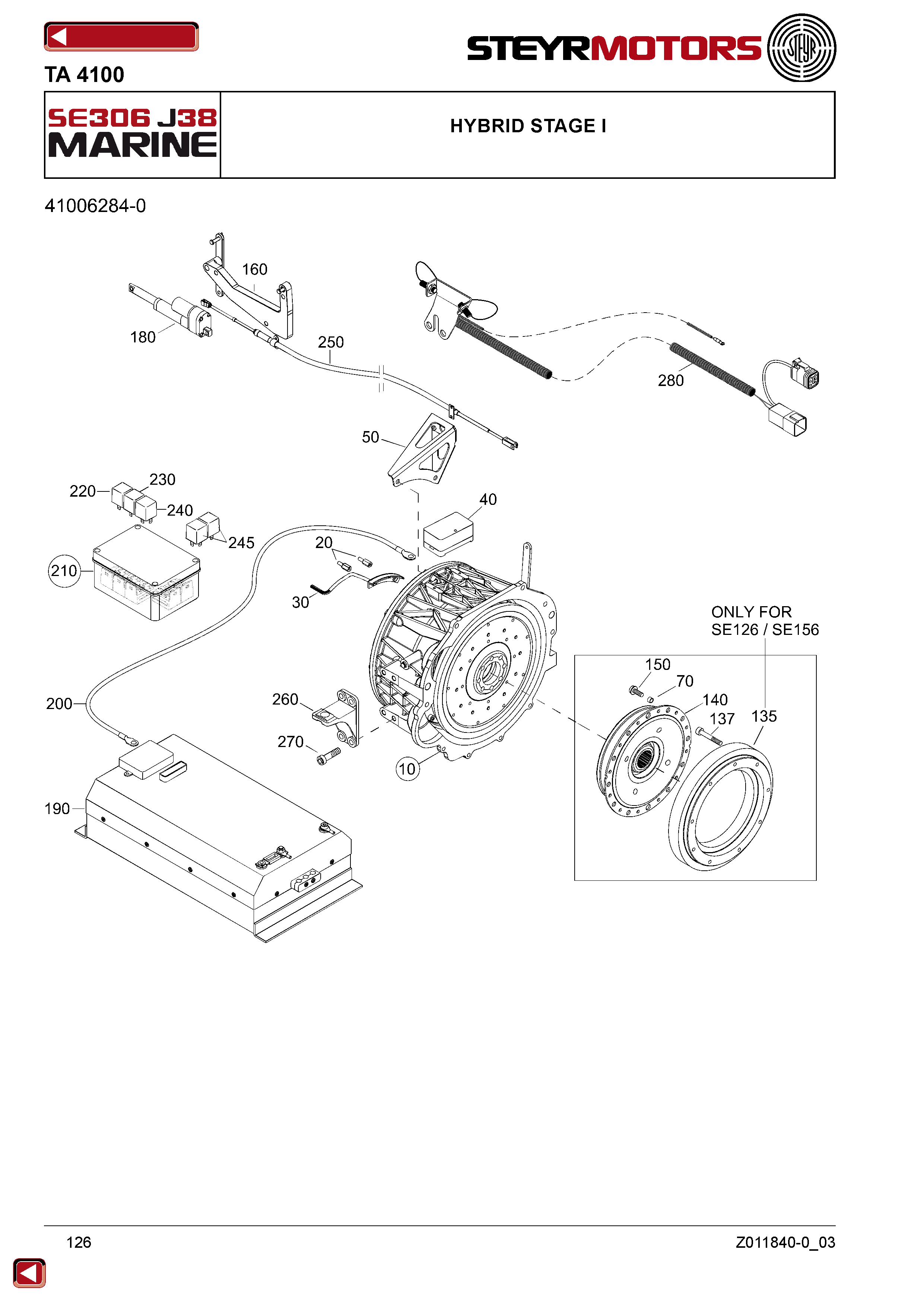 Hybrid Stage I exploded view