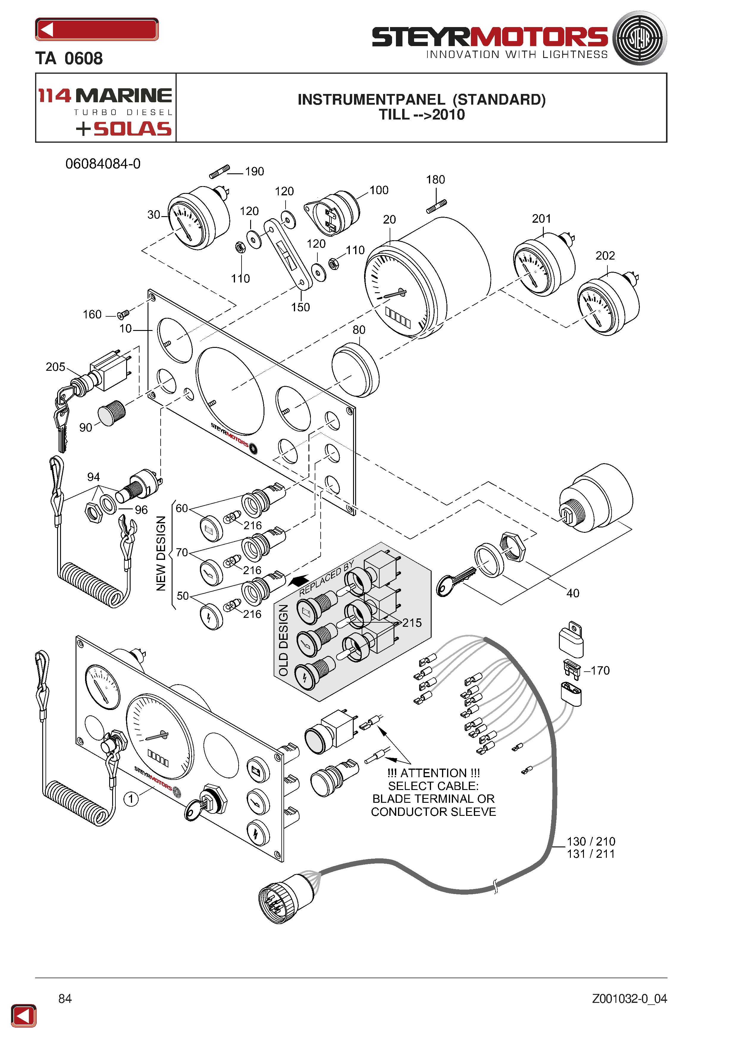 Instrumentpanel (Standard) exploded view