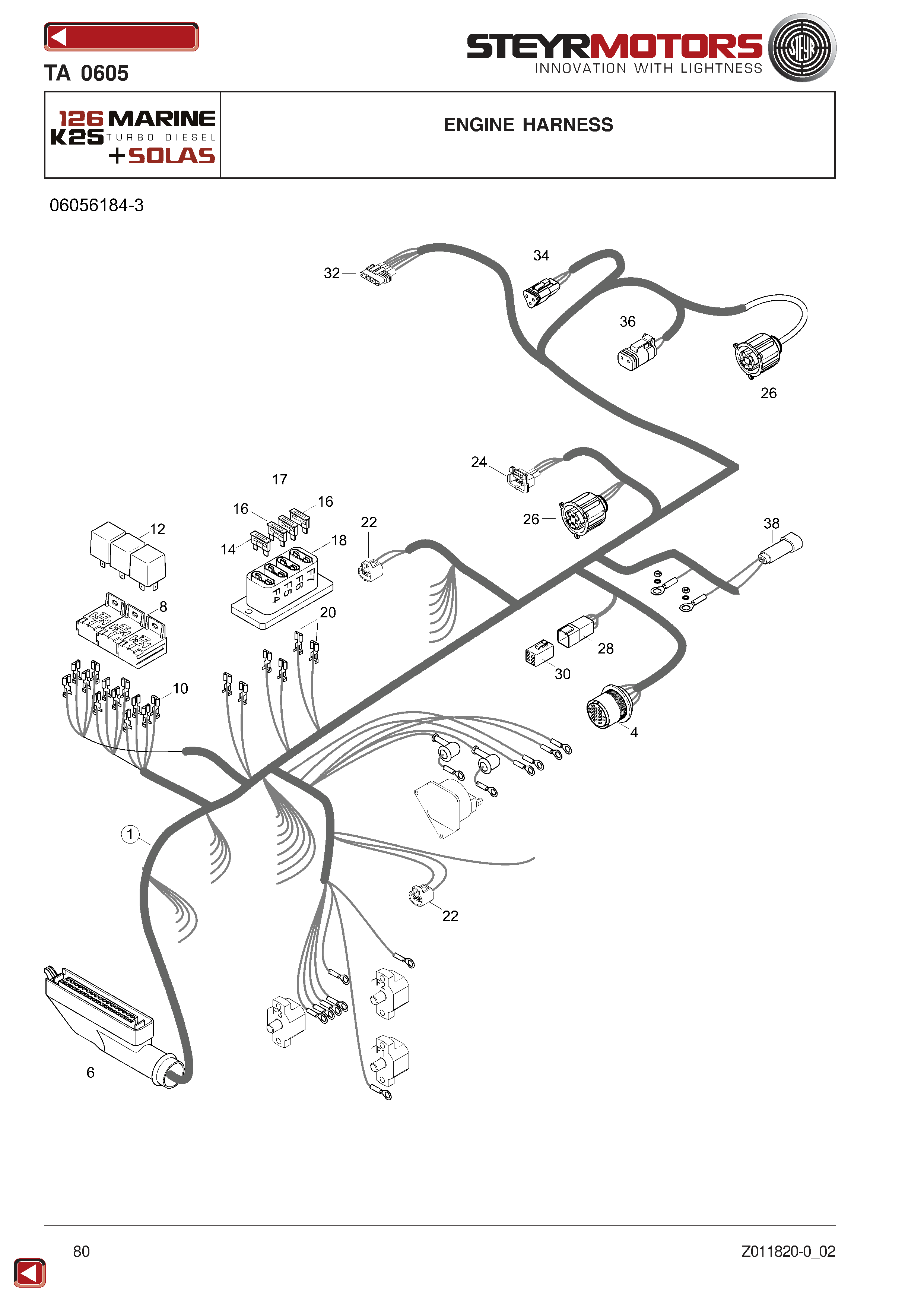 Engine Harness exploded view