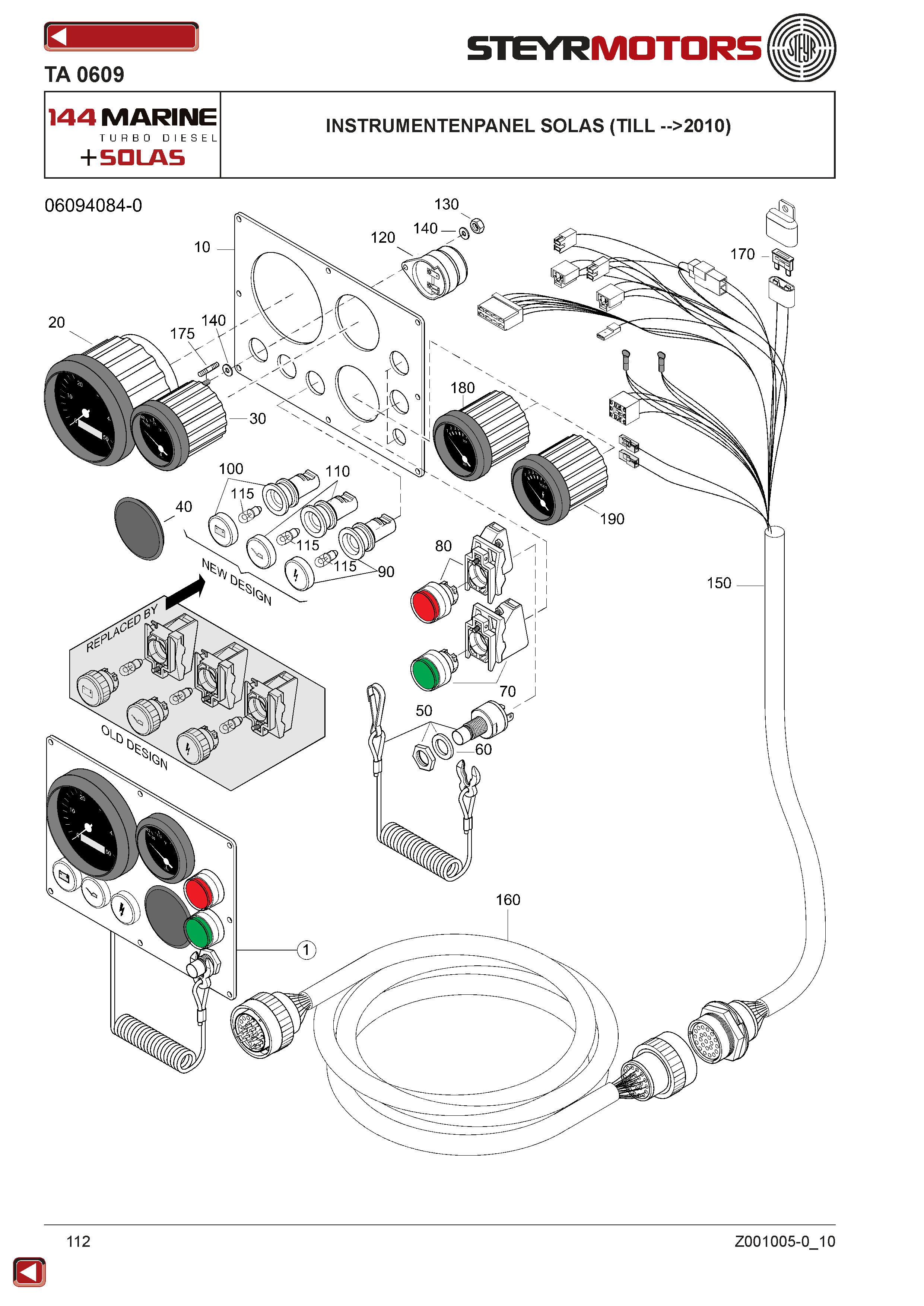 Instrumentenpanel Solas (Till -->2010) exploded view