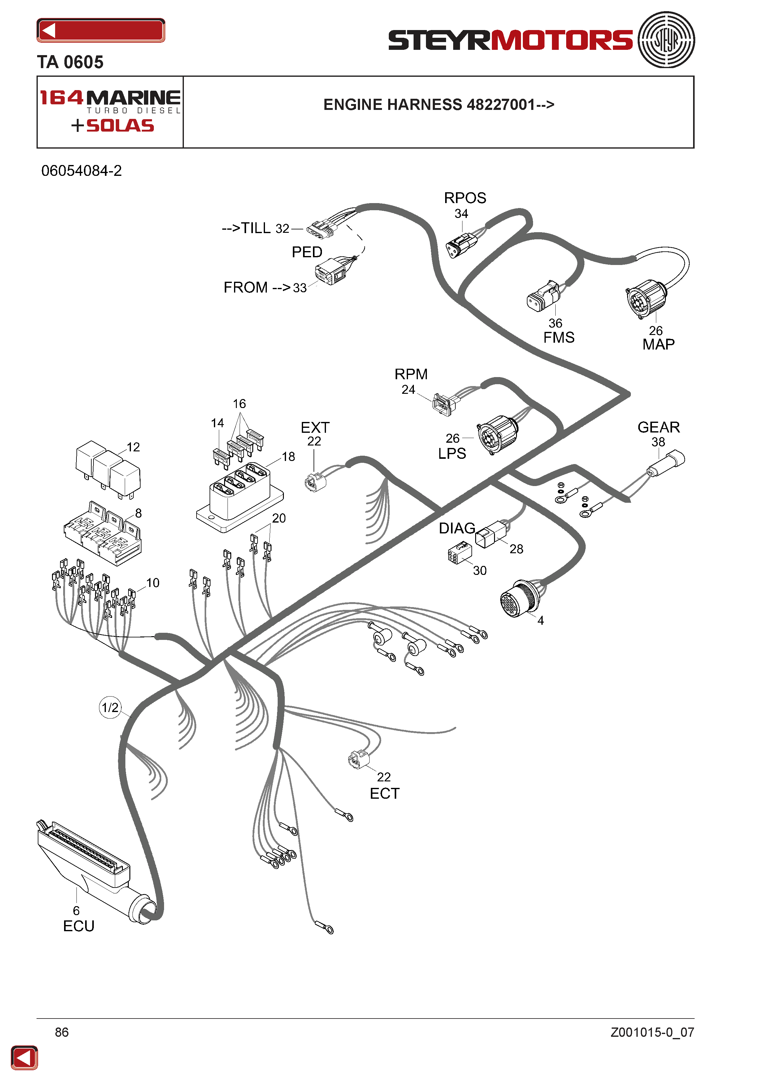 Engine Harness 48227001--> exploded view