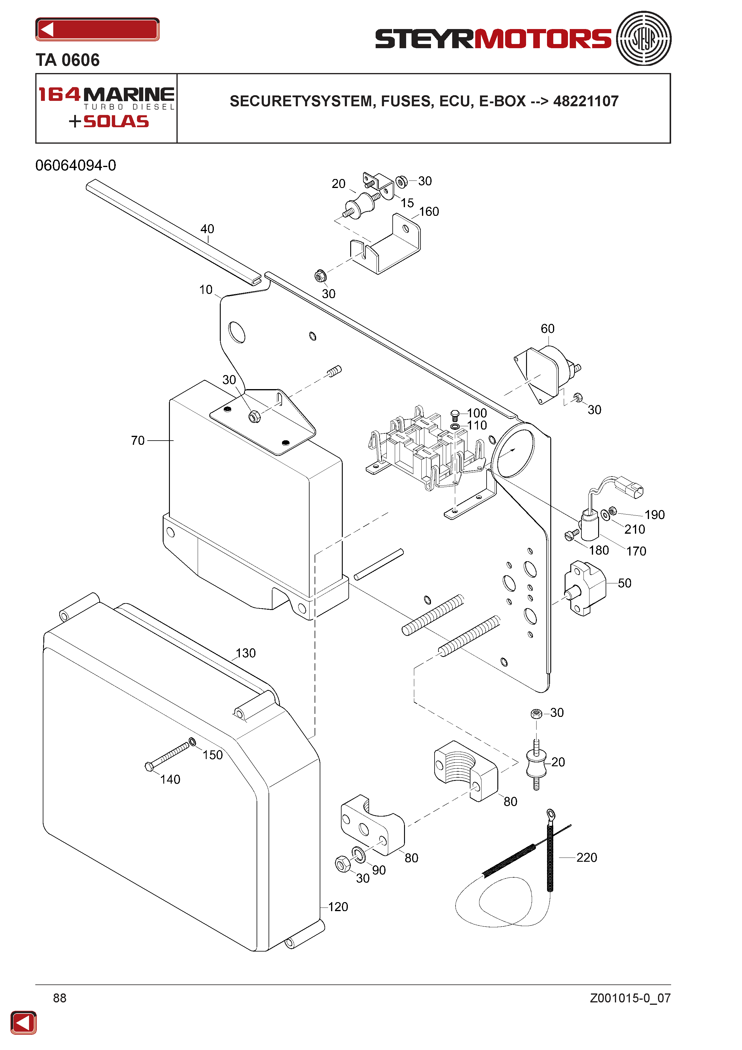 Securetysystem, Fuses, ECU, E-Box --> 48221107 exploded view
