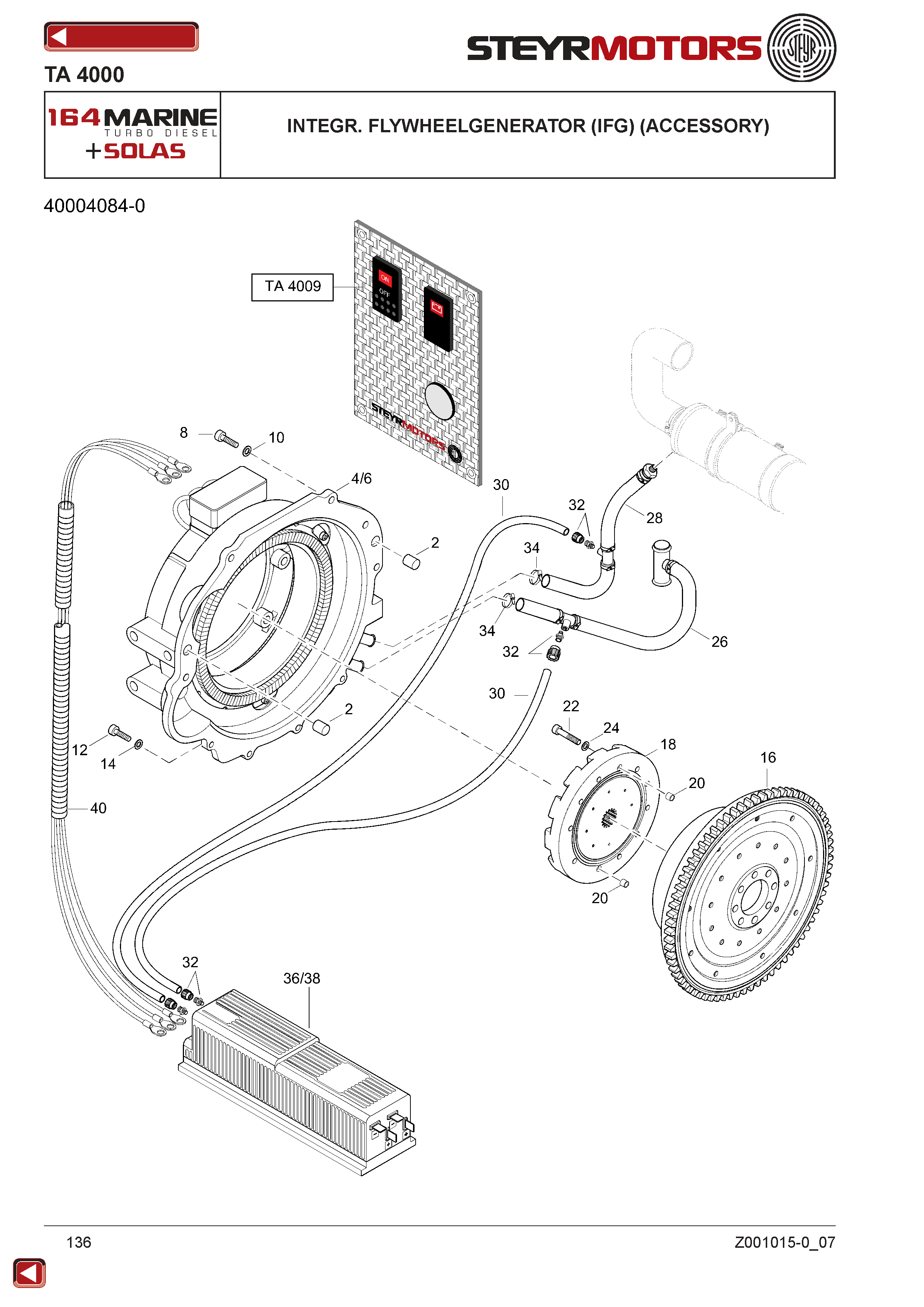 Integr. Flywheelgenerator (IFG) (Accessory) exploded view