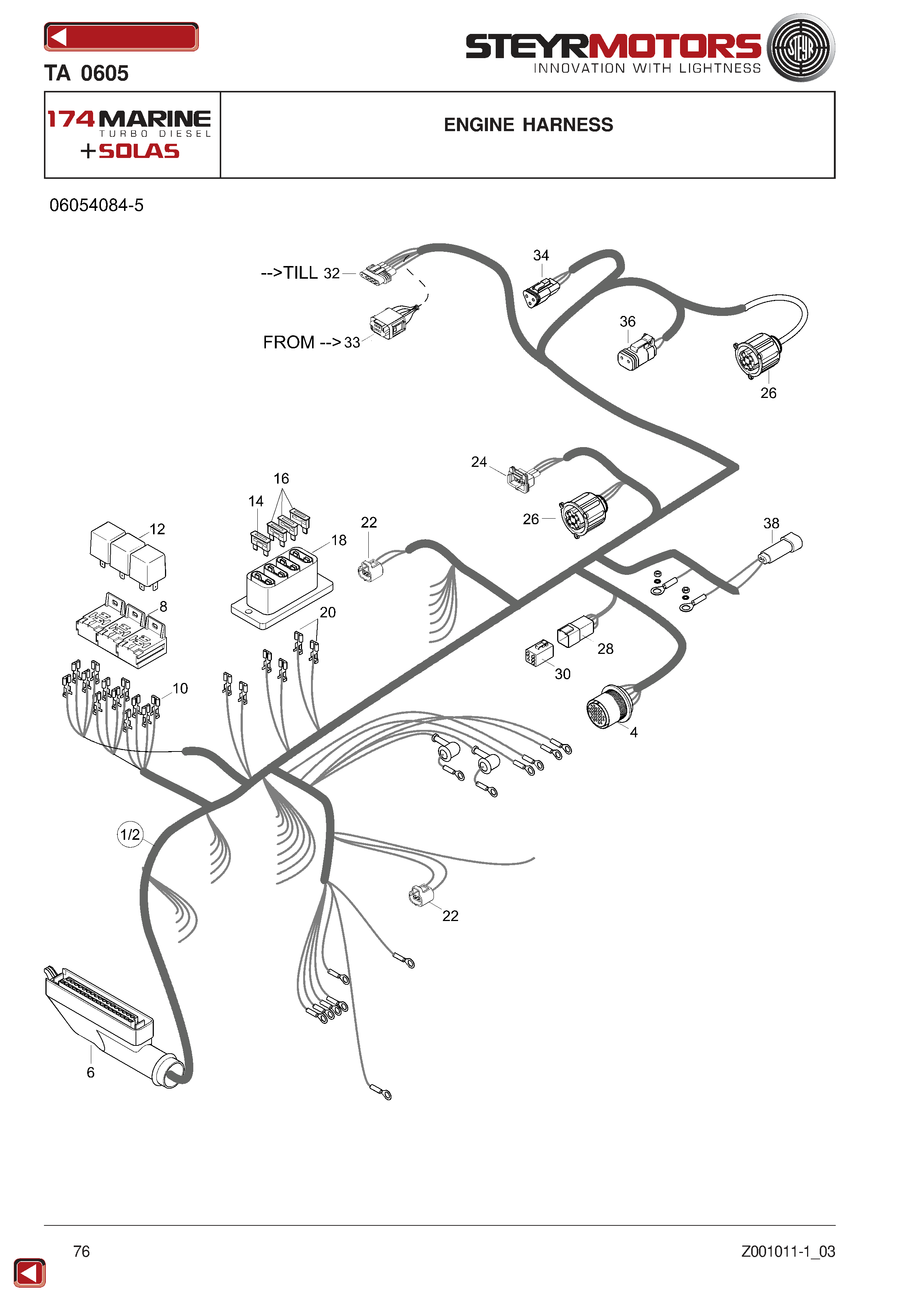 Engine Harness exploded view