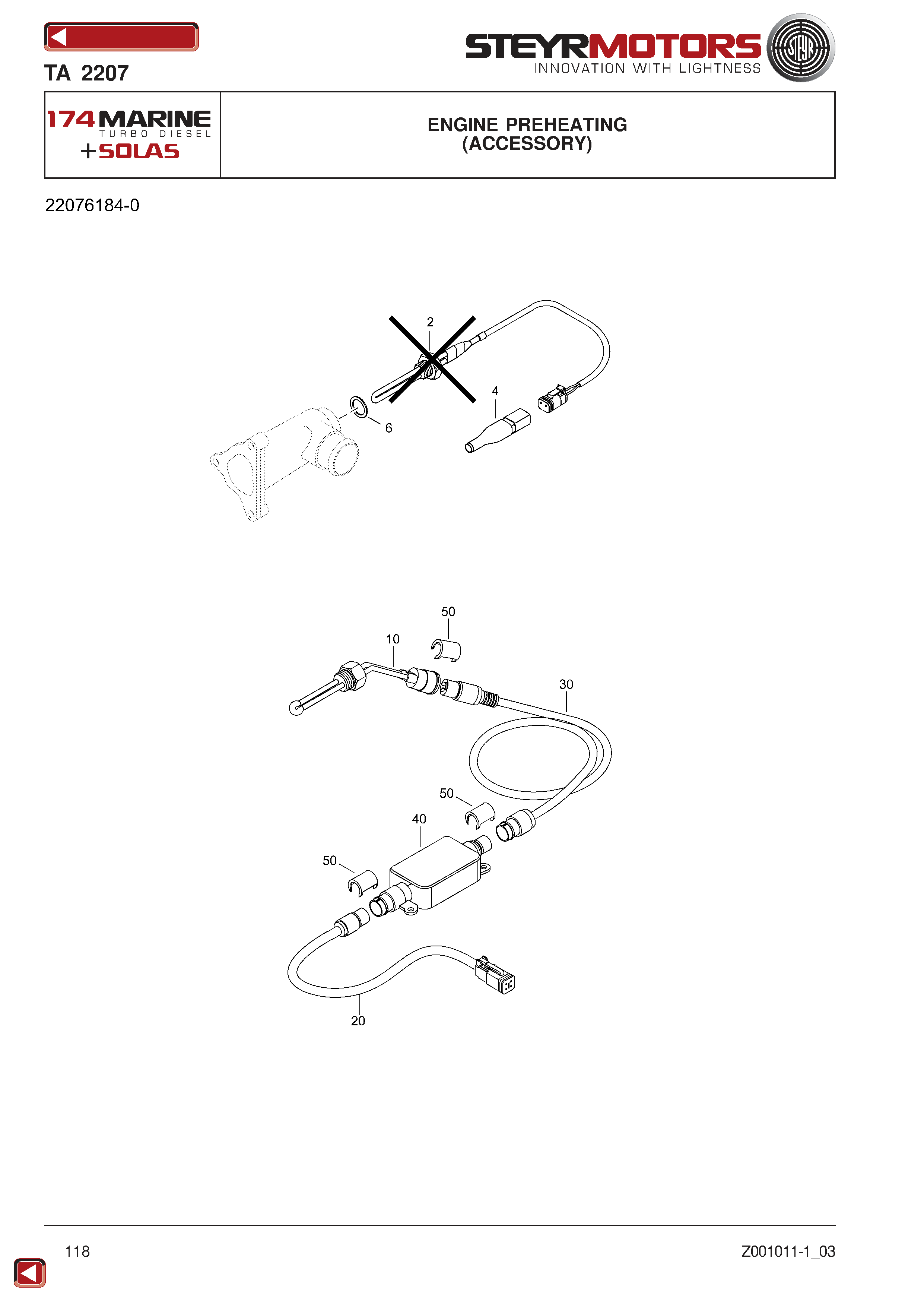 Engine Preheating exploded view