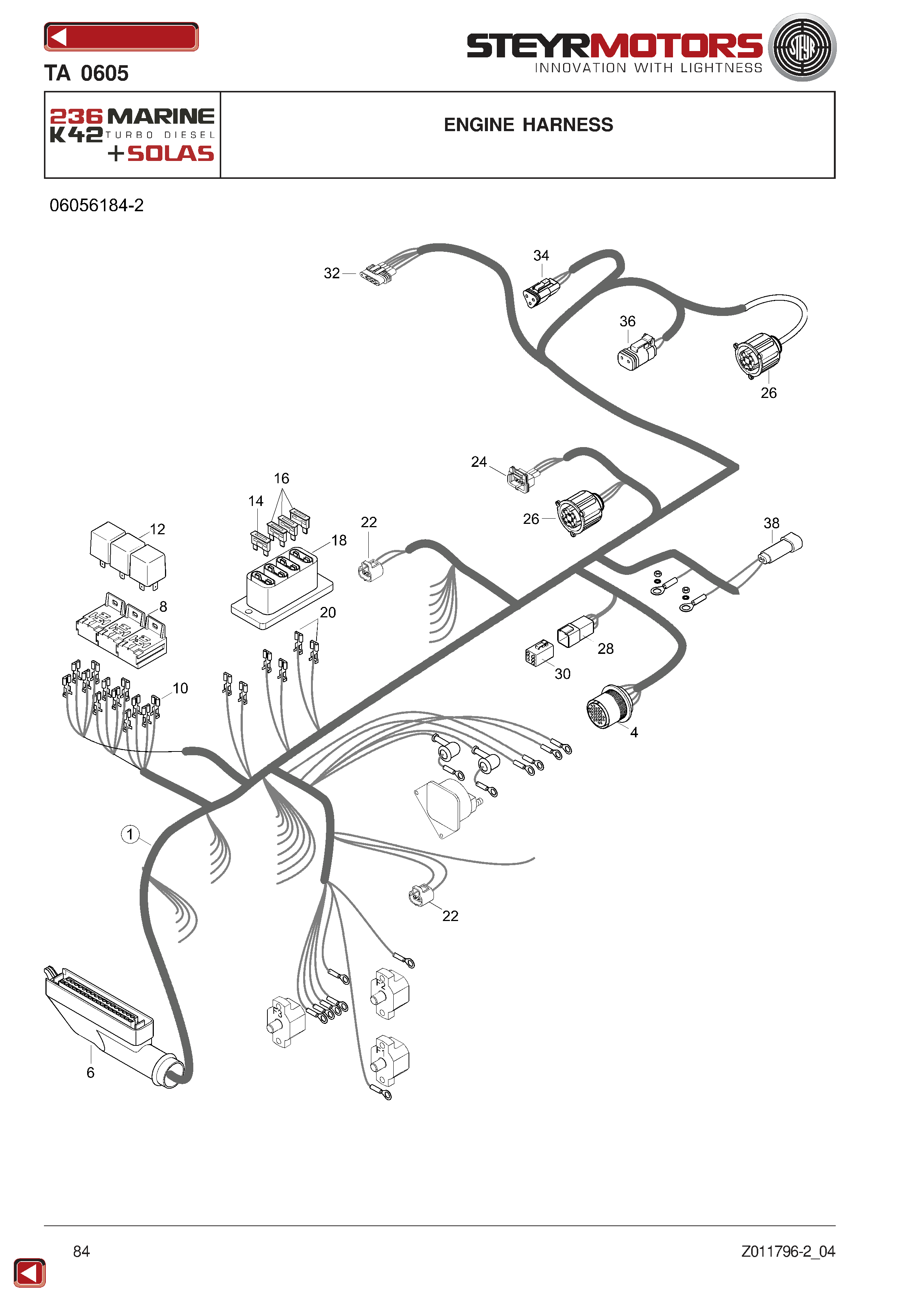 Engine Harness exploded view