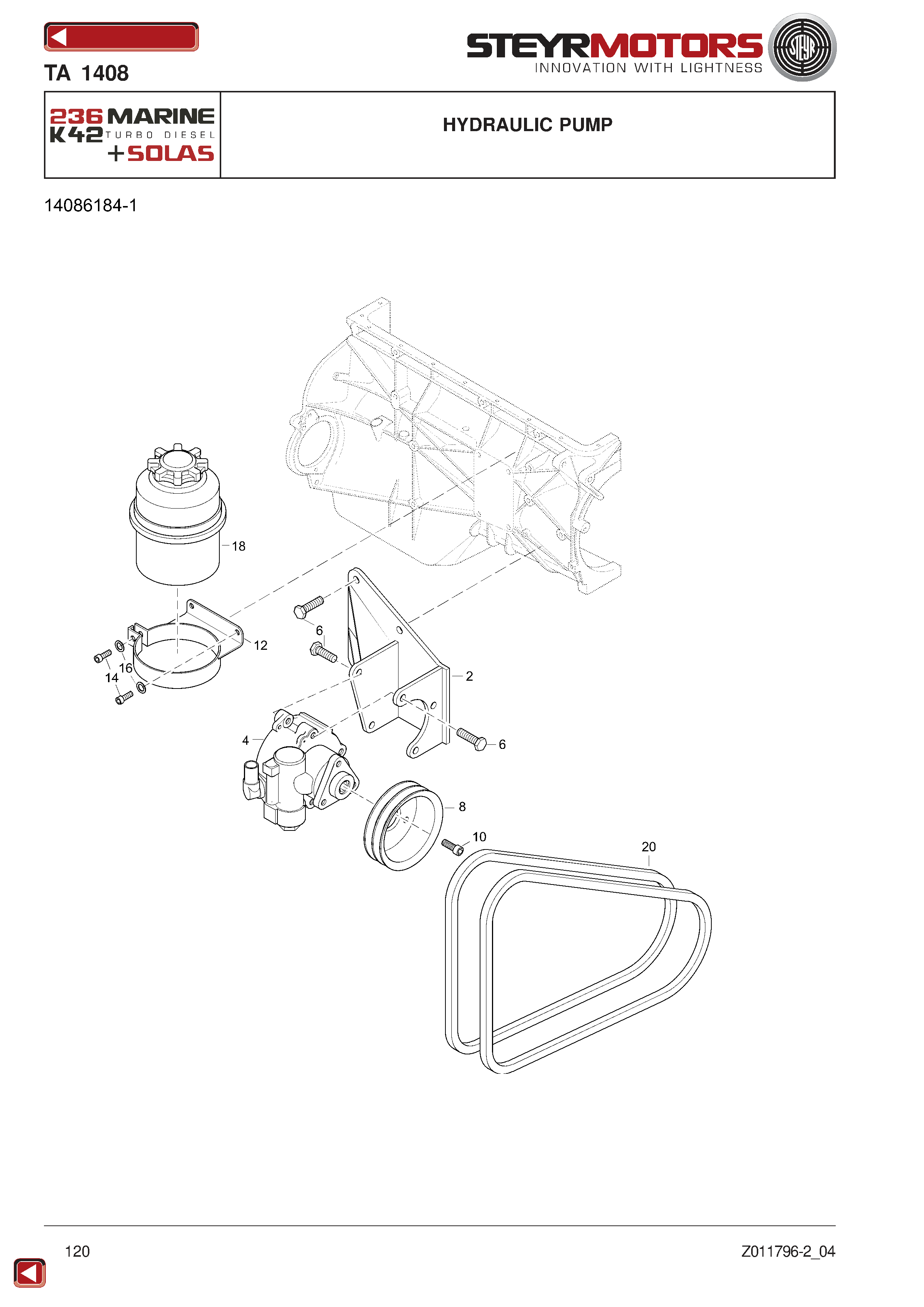Hydraulic Pump exploded view
