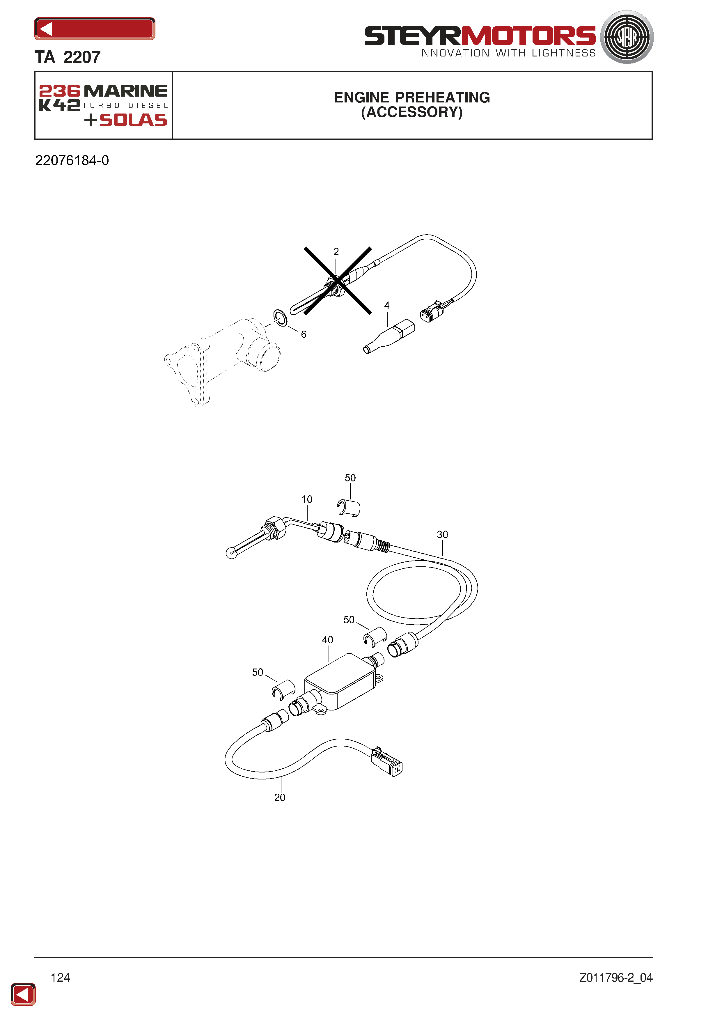 Engine Preheating exploded view