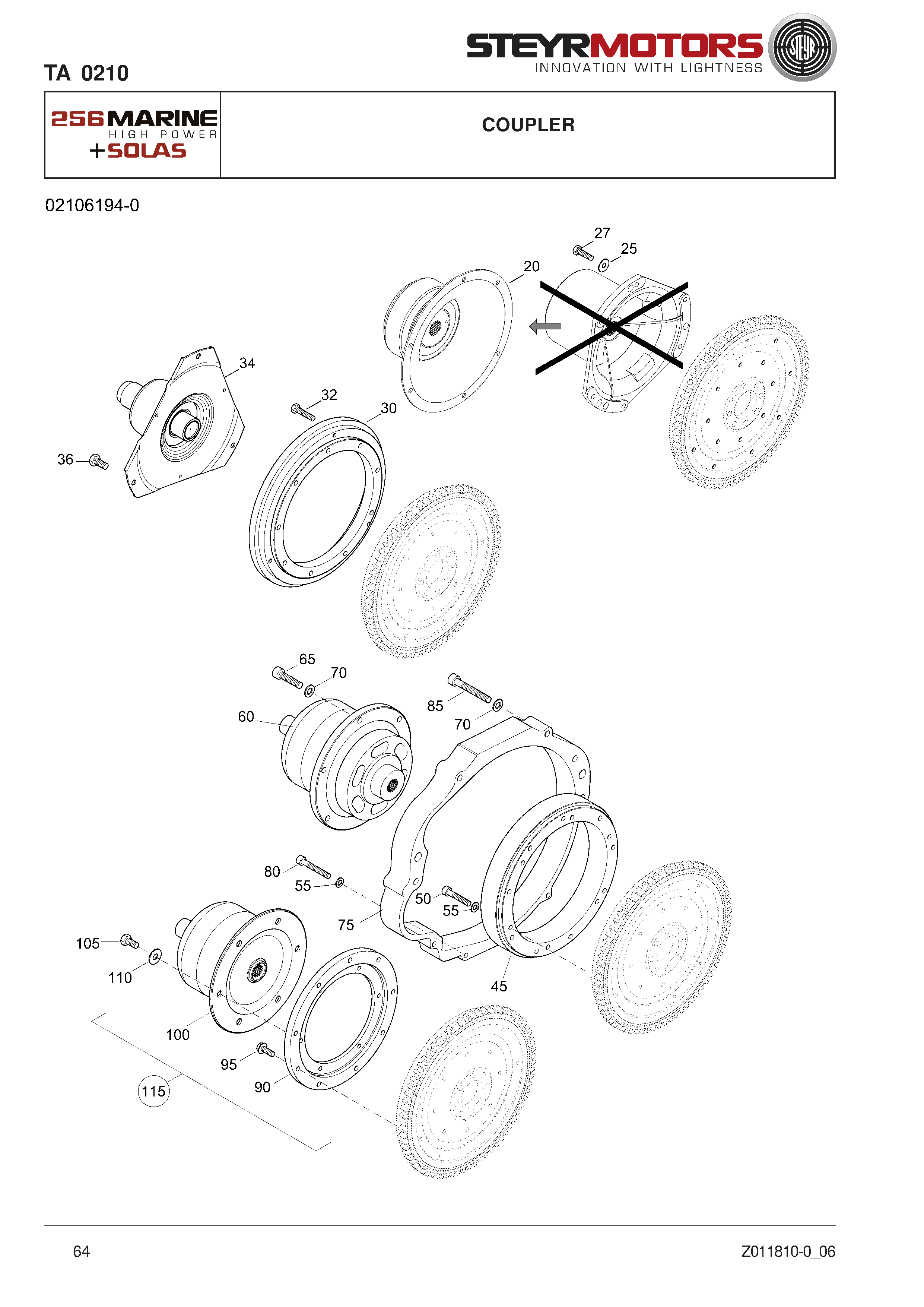 Coupler exploded view