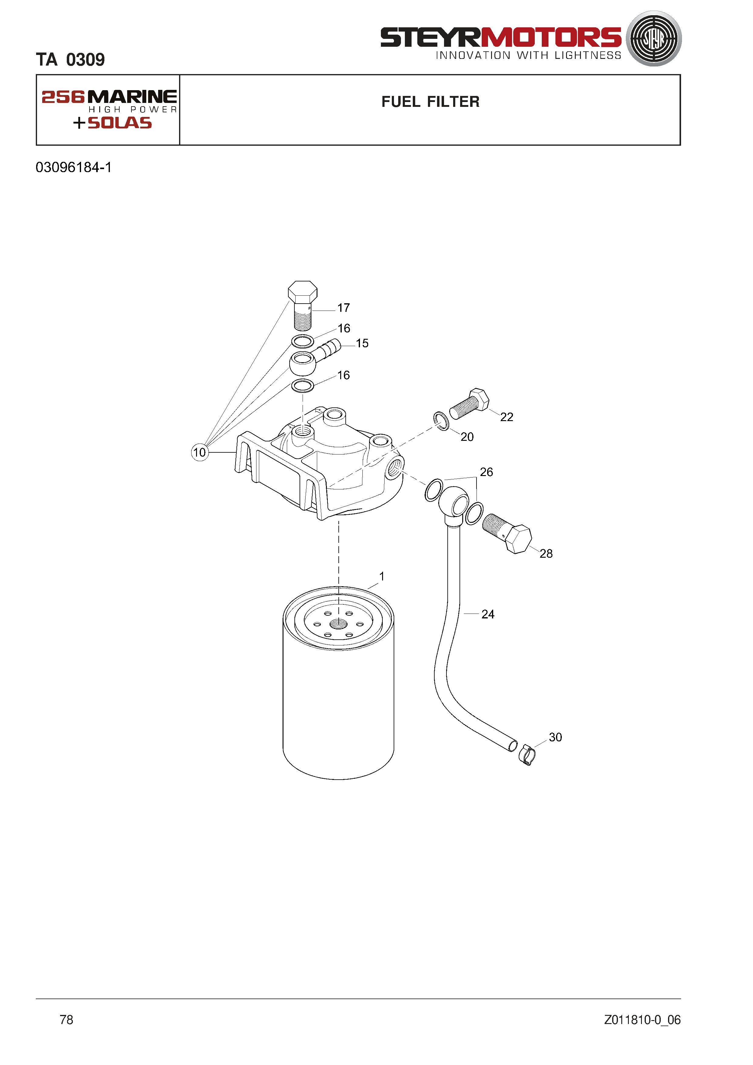 Fuel Filter exploded view