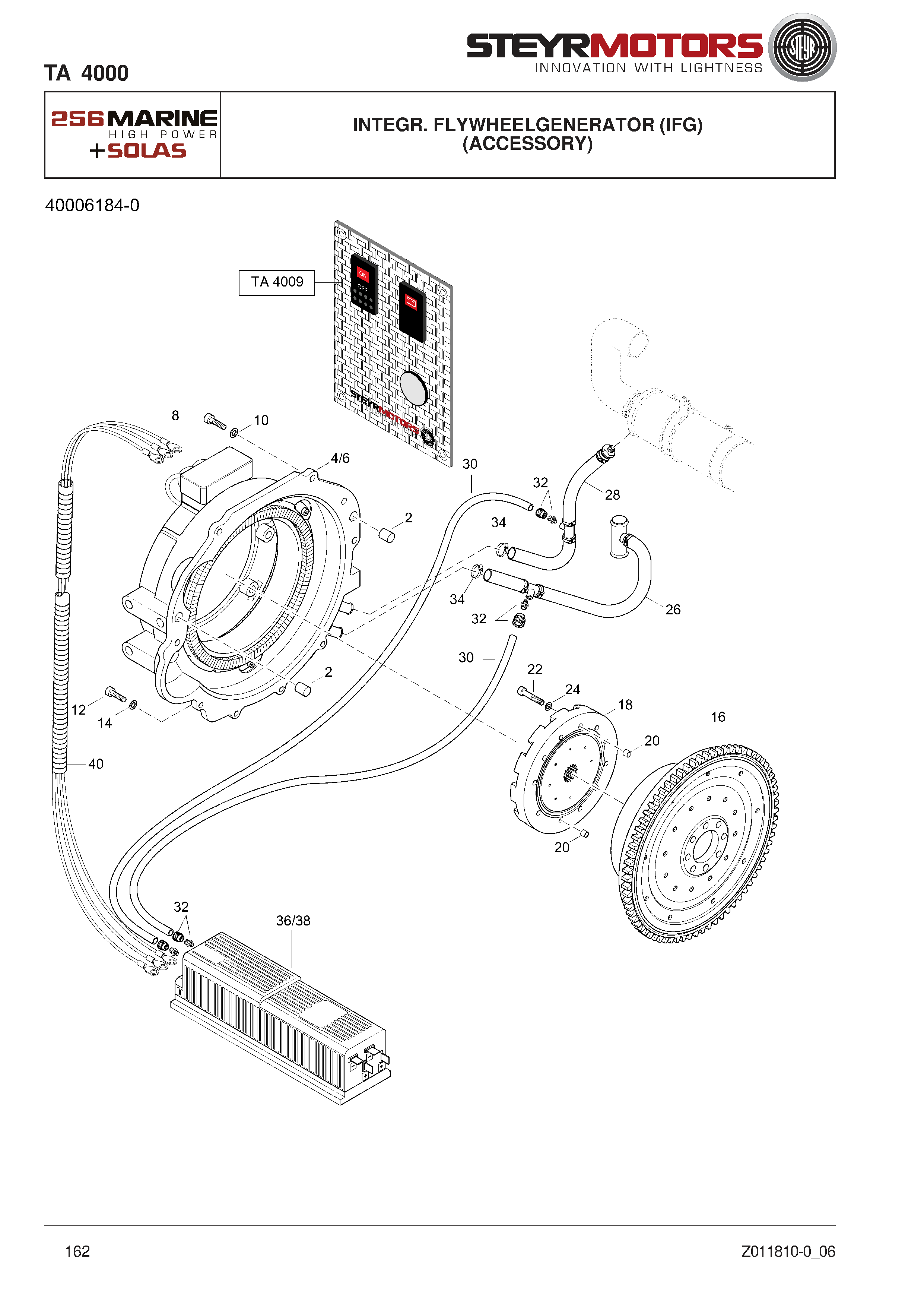 Integr. Flywheelgenerator (IFG) exploded view