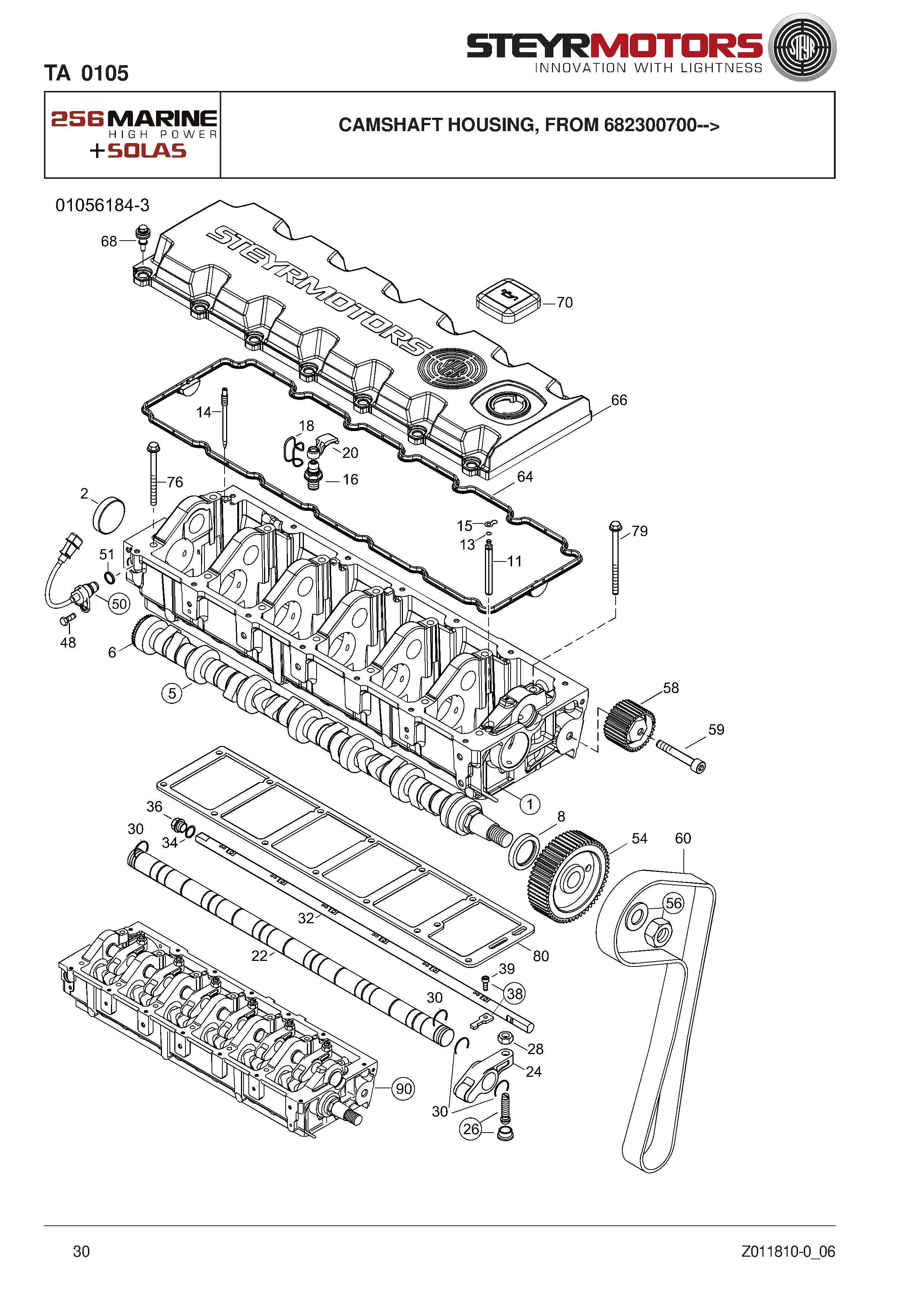 Camshaft Housing, From 682300700--> exploded view