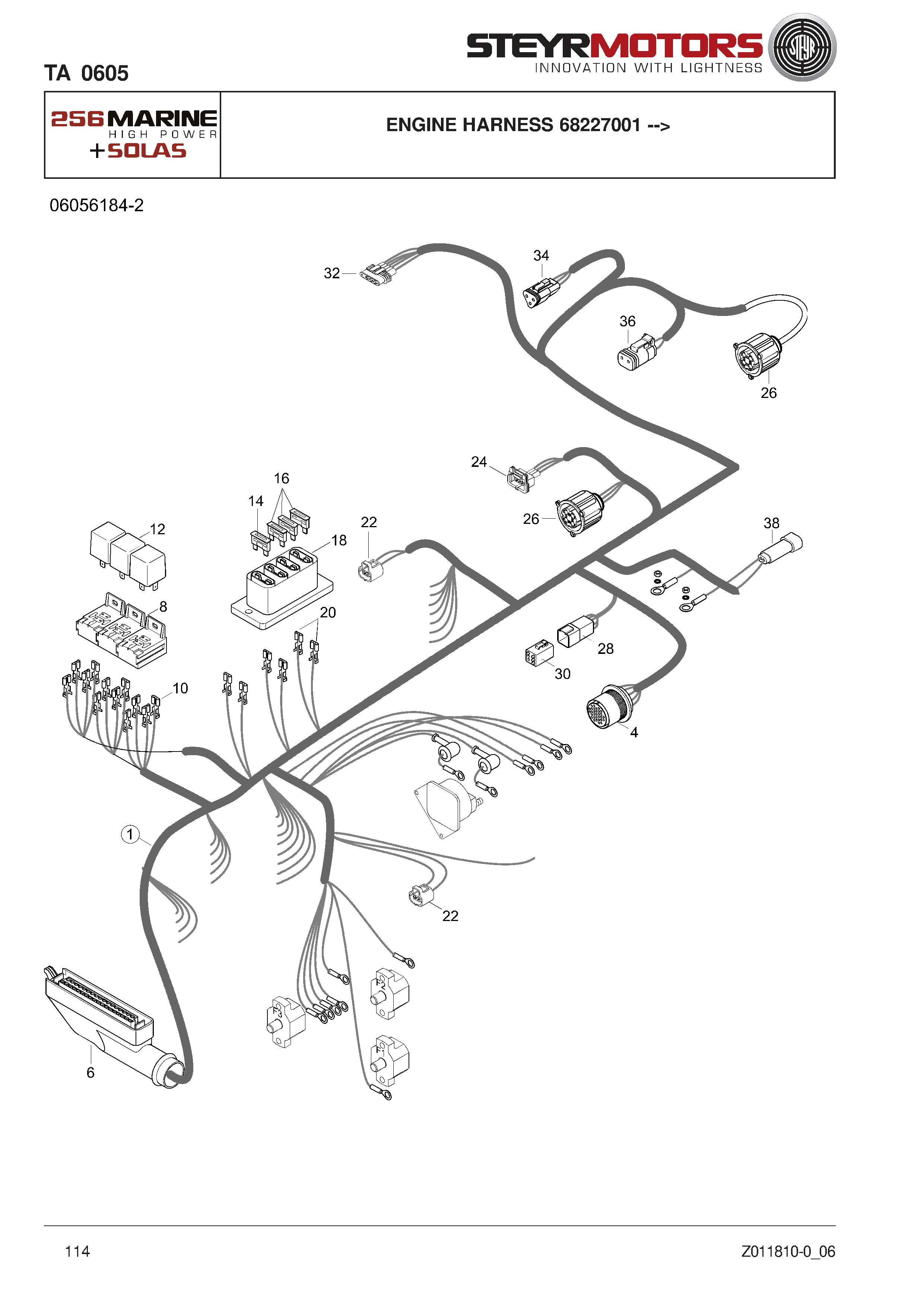 Engine Harness 68227001 --> exploded view