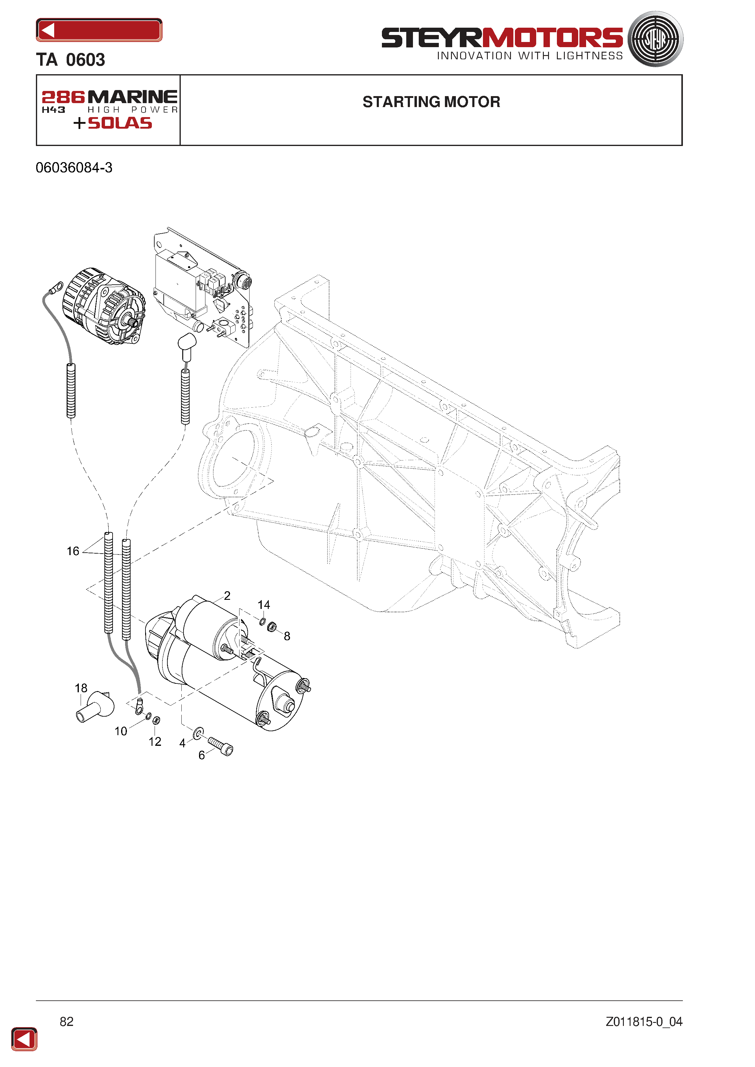 Starting Motor exploded view