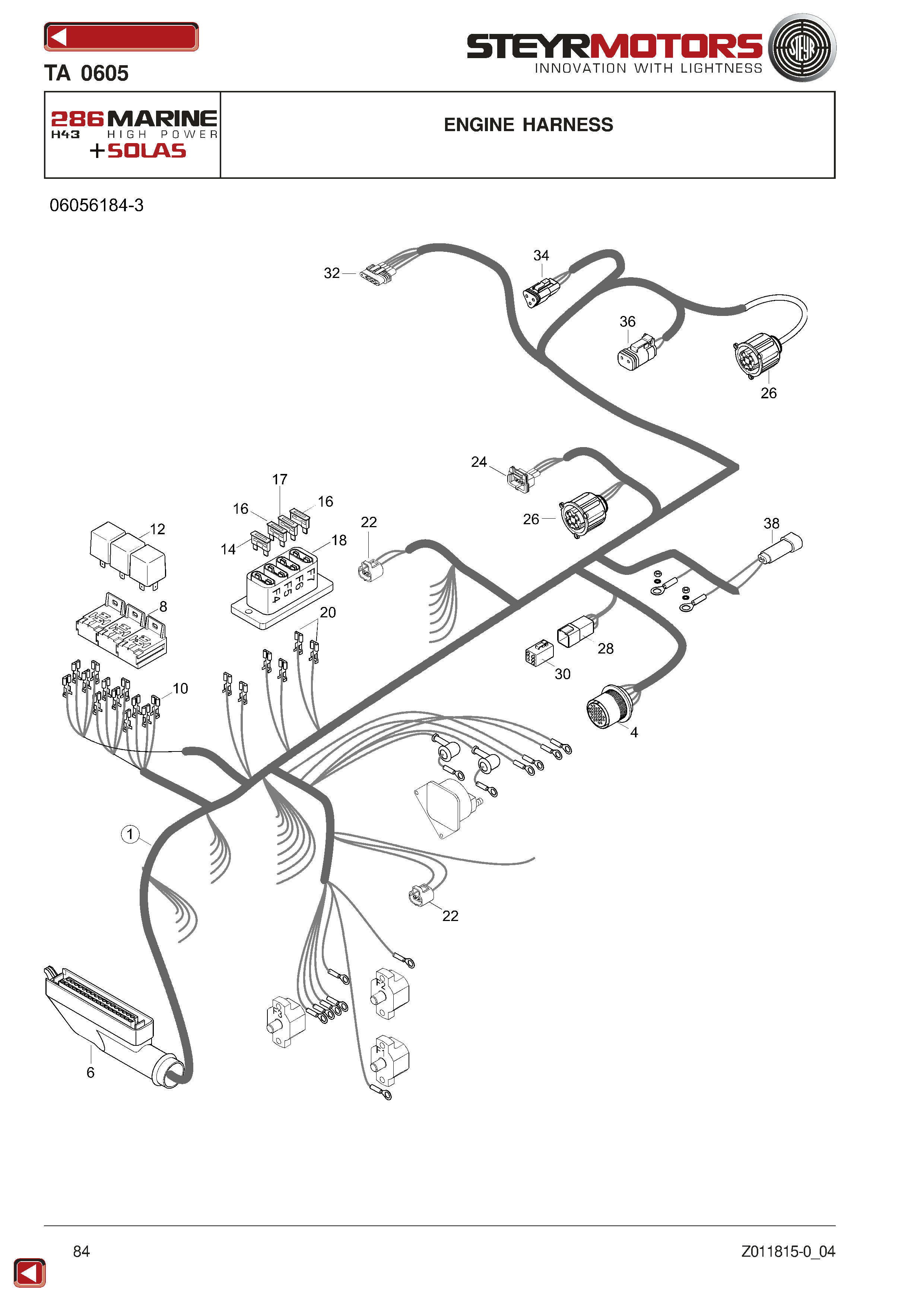Engine Harness exploded view