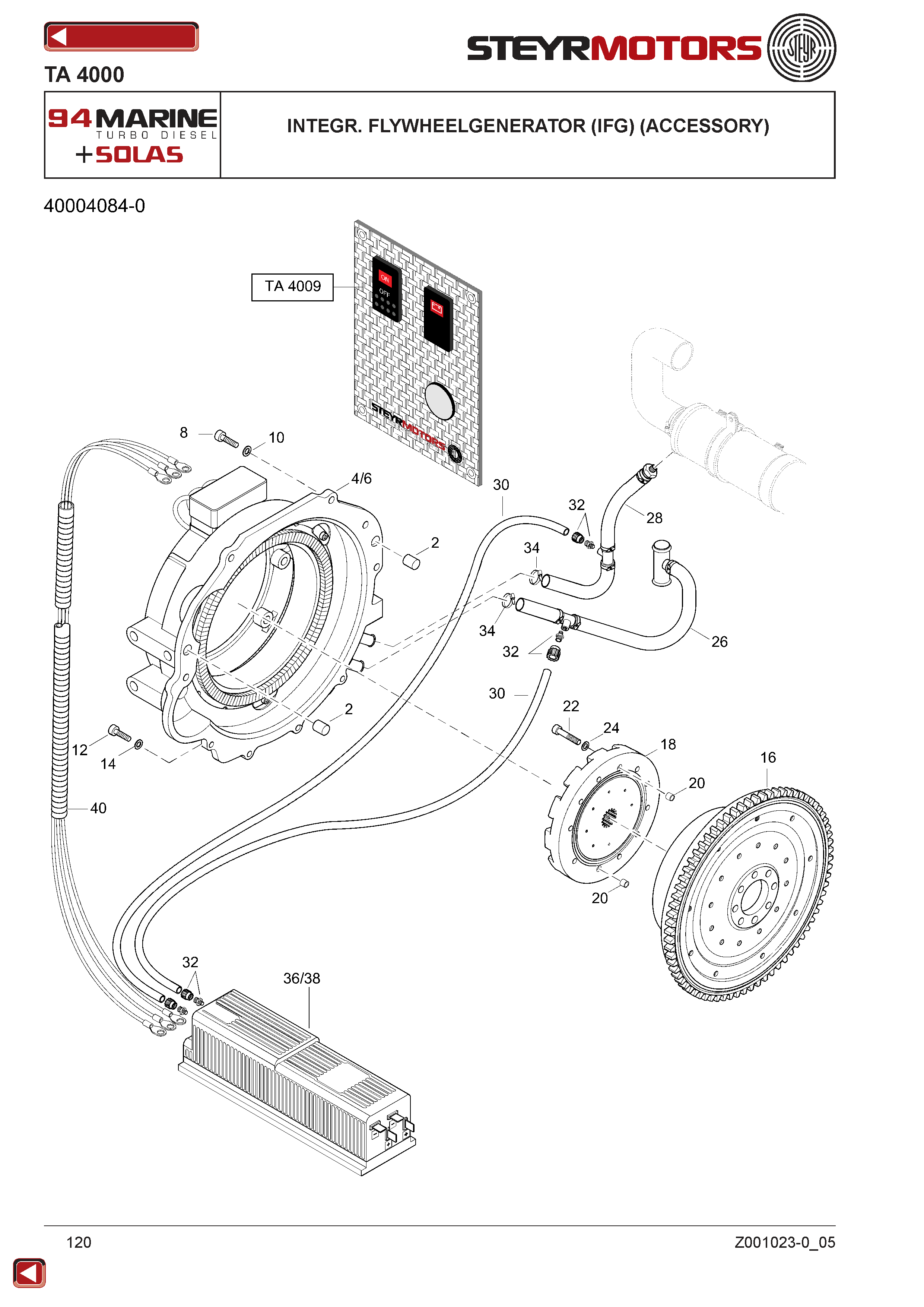 Integr. Flywheelgenerator (IFG) (Accessory) exploded view