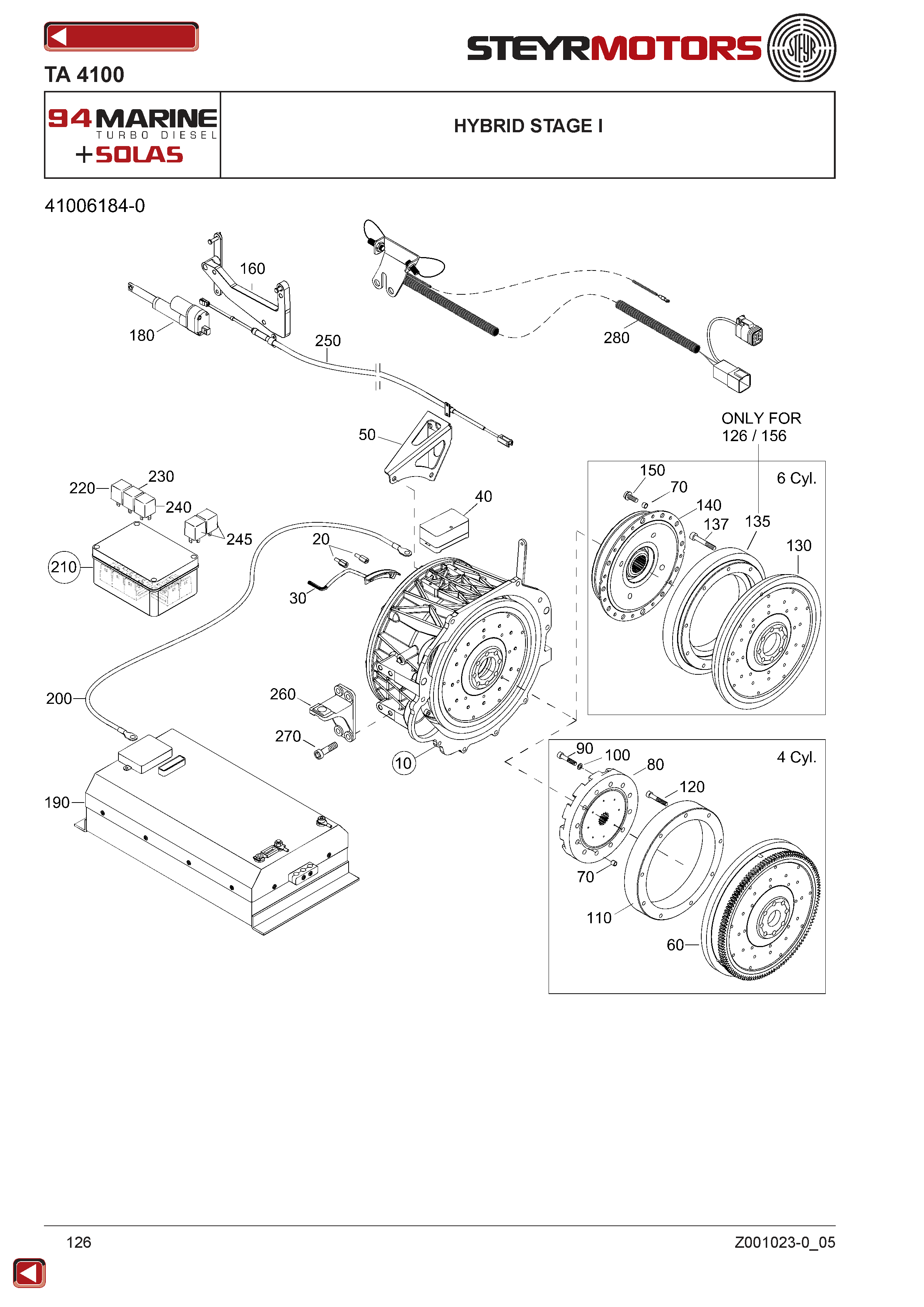 Hybrid Stage I exploded view