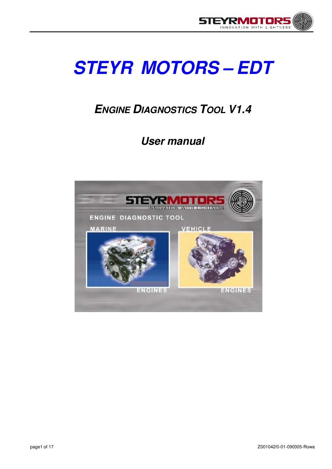 Engine Diagnostic Tool (EDT1.4) User Manual