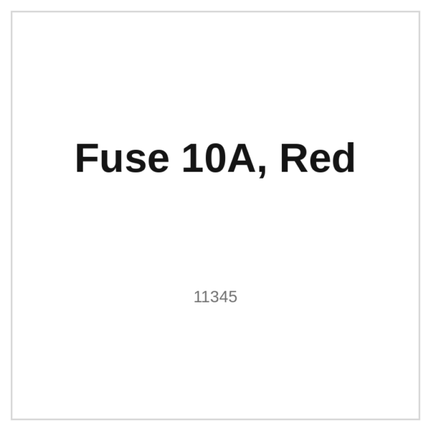 Fuse 10A, Red