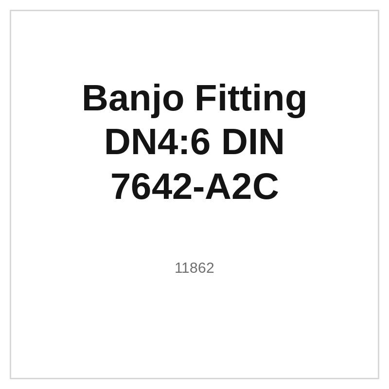 Banjo Fitting DN4:6 DIN 7642-A2C