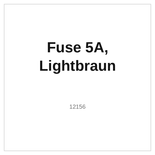 Fuse 5A, Lightbraun