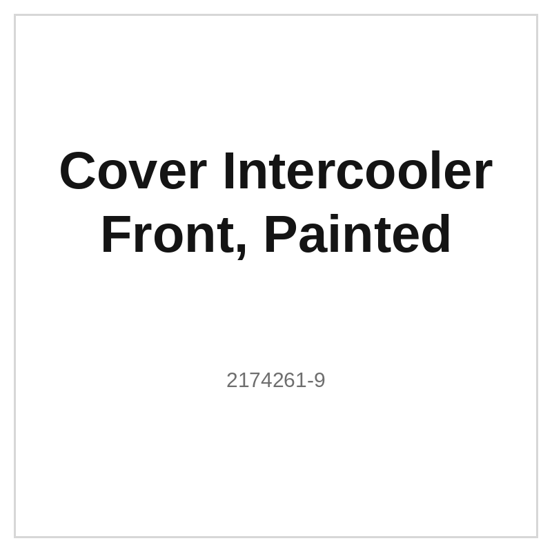 Cover Intercooler Front, Painted