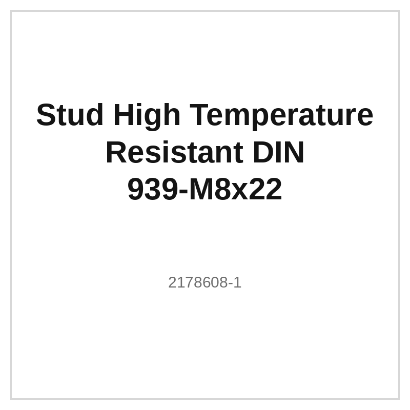 Stud High Temperature Resistant DIN 939-M8x22