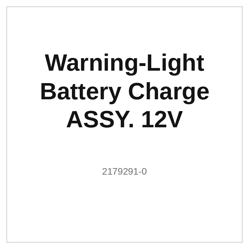 Warning-Light Battery Charge ASSY. 12V