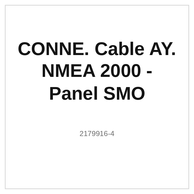 CONNE. Cable AY. NMEA 2000 - Panel SMO