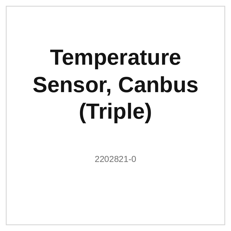 Temperature Sensor, Canbus (Triple)