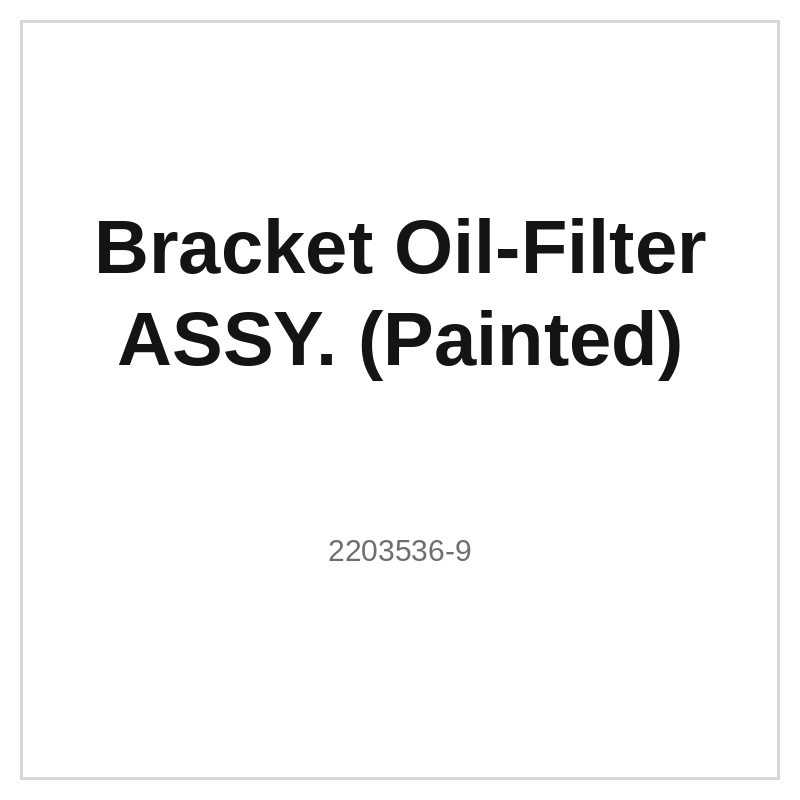 Bracket Oil-Filter ASSY. (Painted)