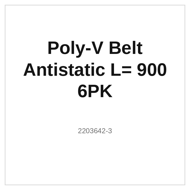 Poly-V Belt Antistatic L= 900 6PK
