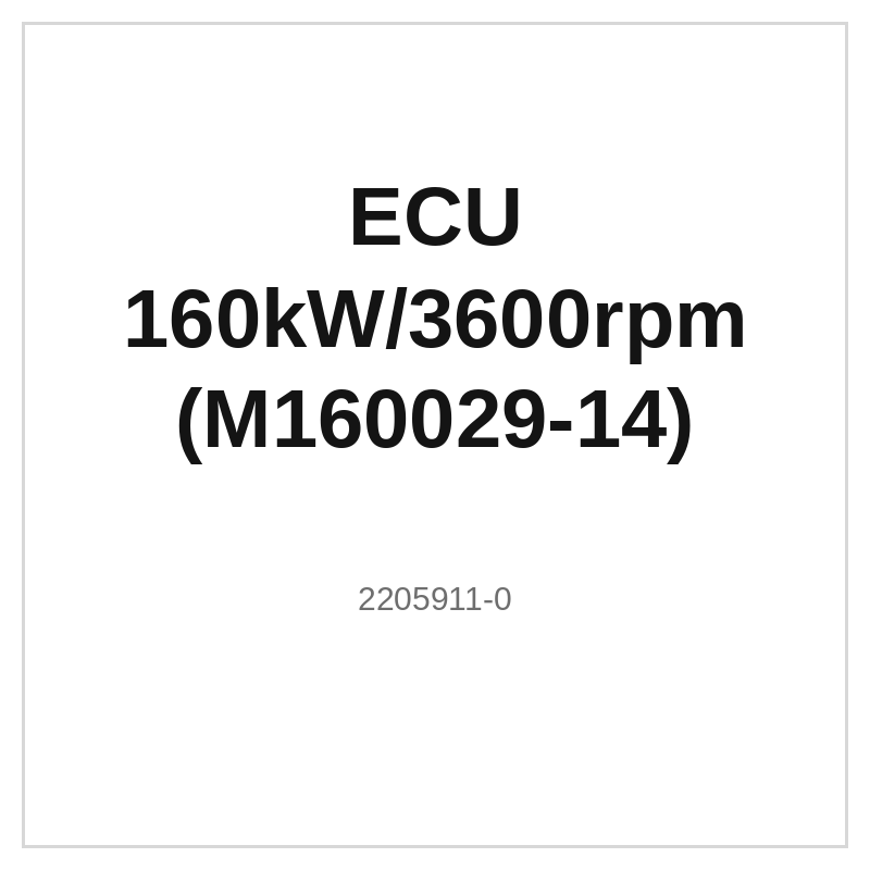 ECU 160kW/3600rpm (M160029-14)