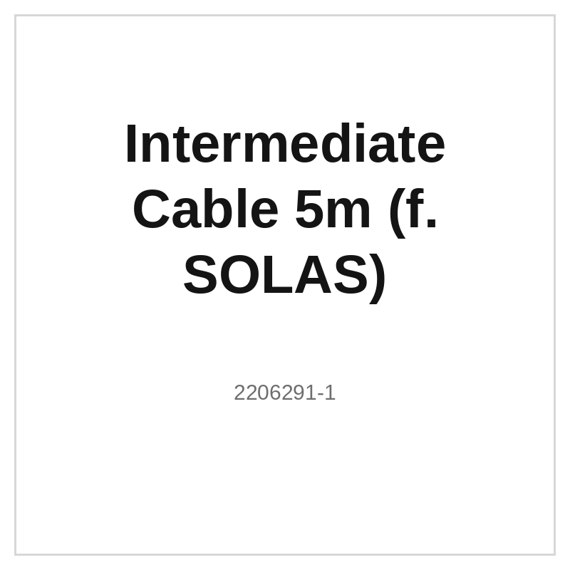 Intermediate Cable 5m (f. SOLAS)