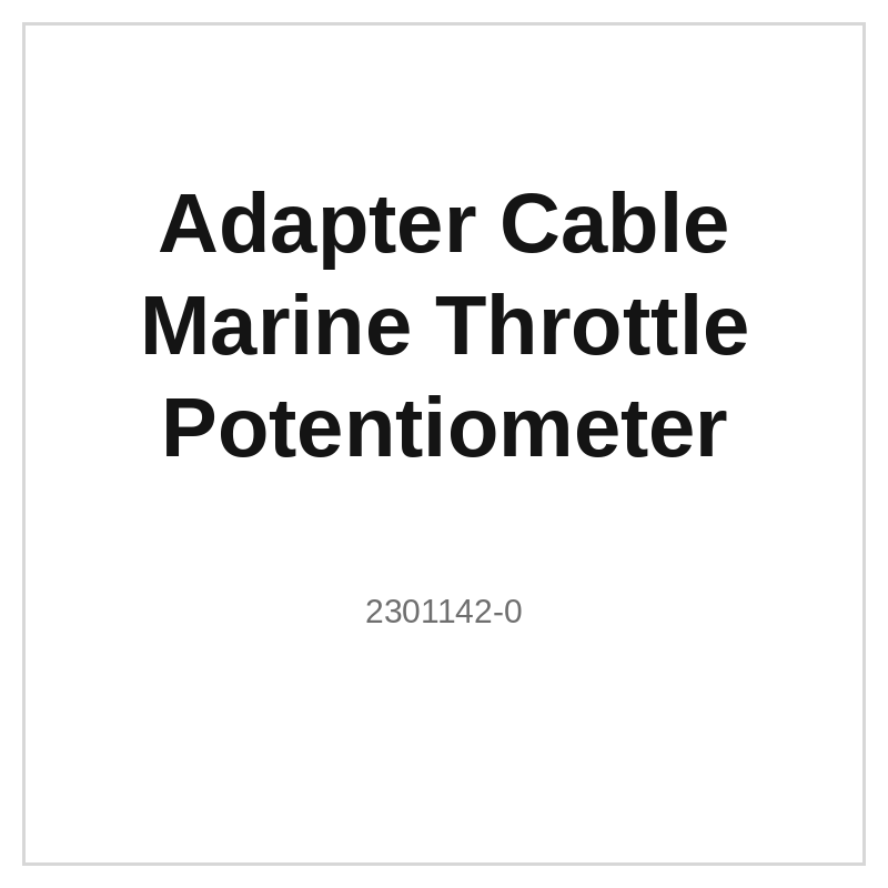 Adapter Cable Marine Throttle Potentiometer
