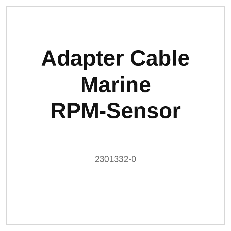 Adapter Cable Marine RPM-Sensor