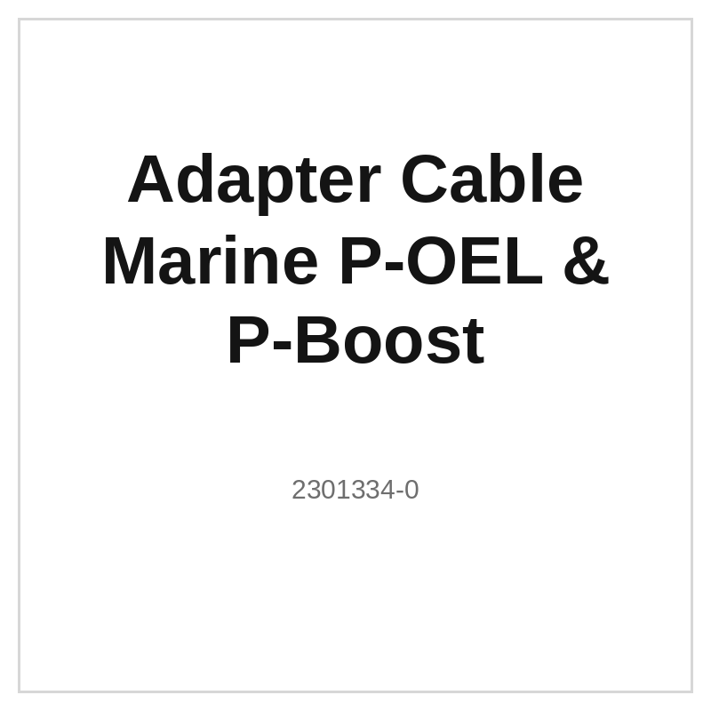 Adapter Cable Marine P-OEL & P-Boost