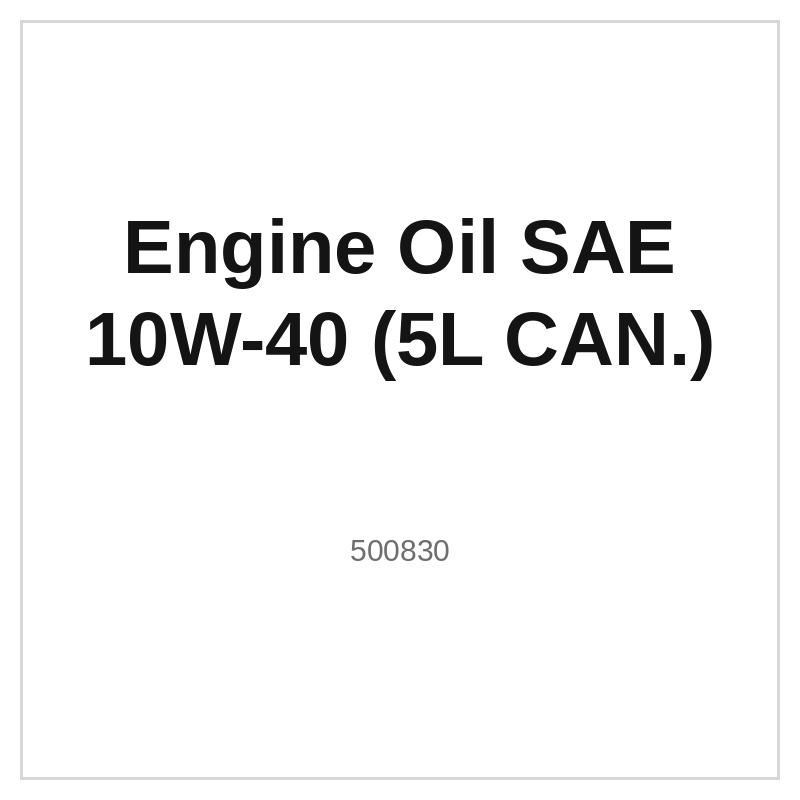 Engine Oil SAE 10W-40 (5L CAN.)