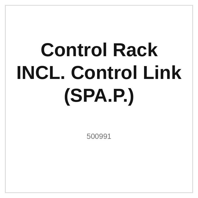Control Rack INCL. Control Link (SPA.P.)